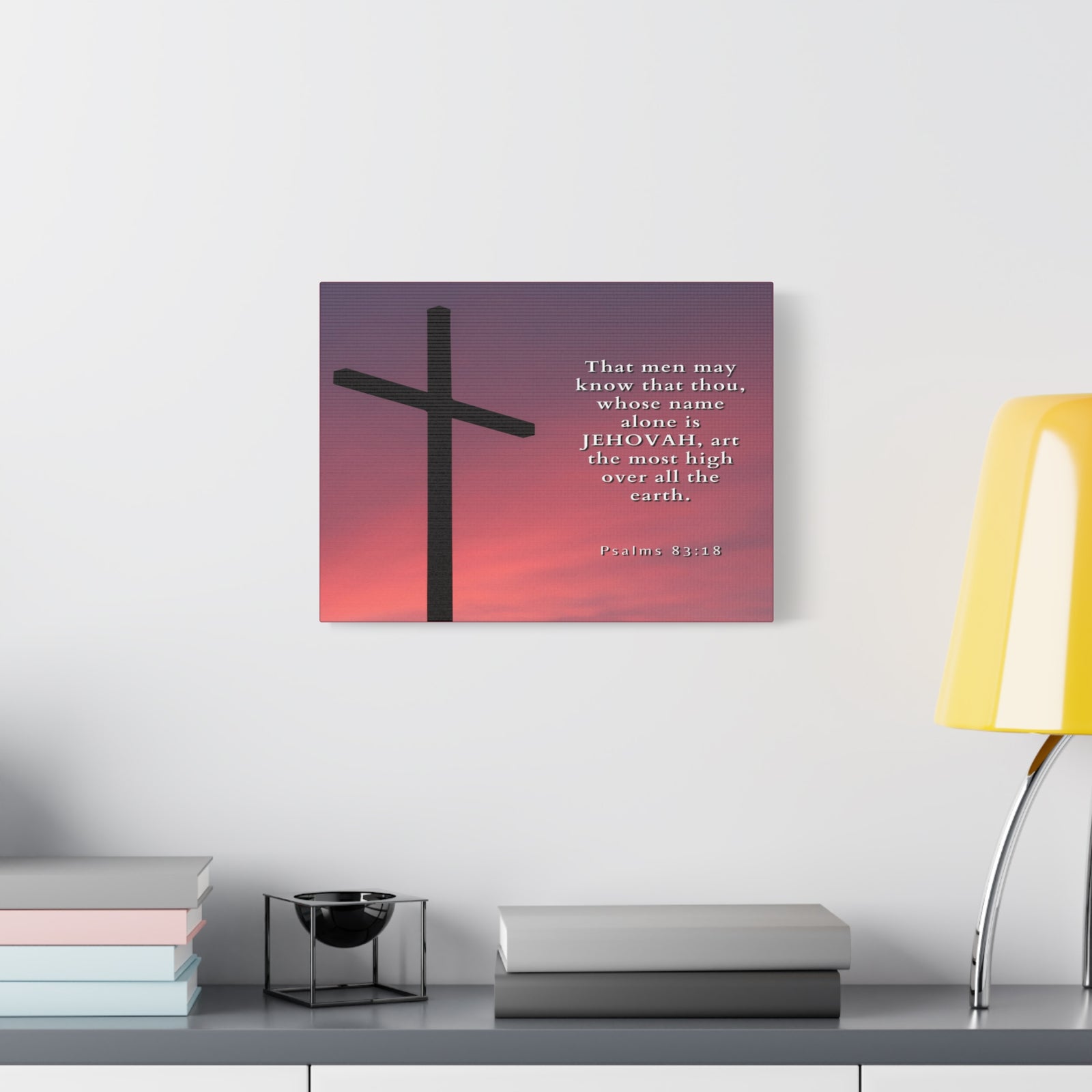 Scripture Canvas Most High Psalms 83:18 Christian Wall Art Bible Verse Print Ready to Hang-Express Your Love Gifts