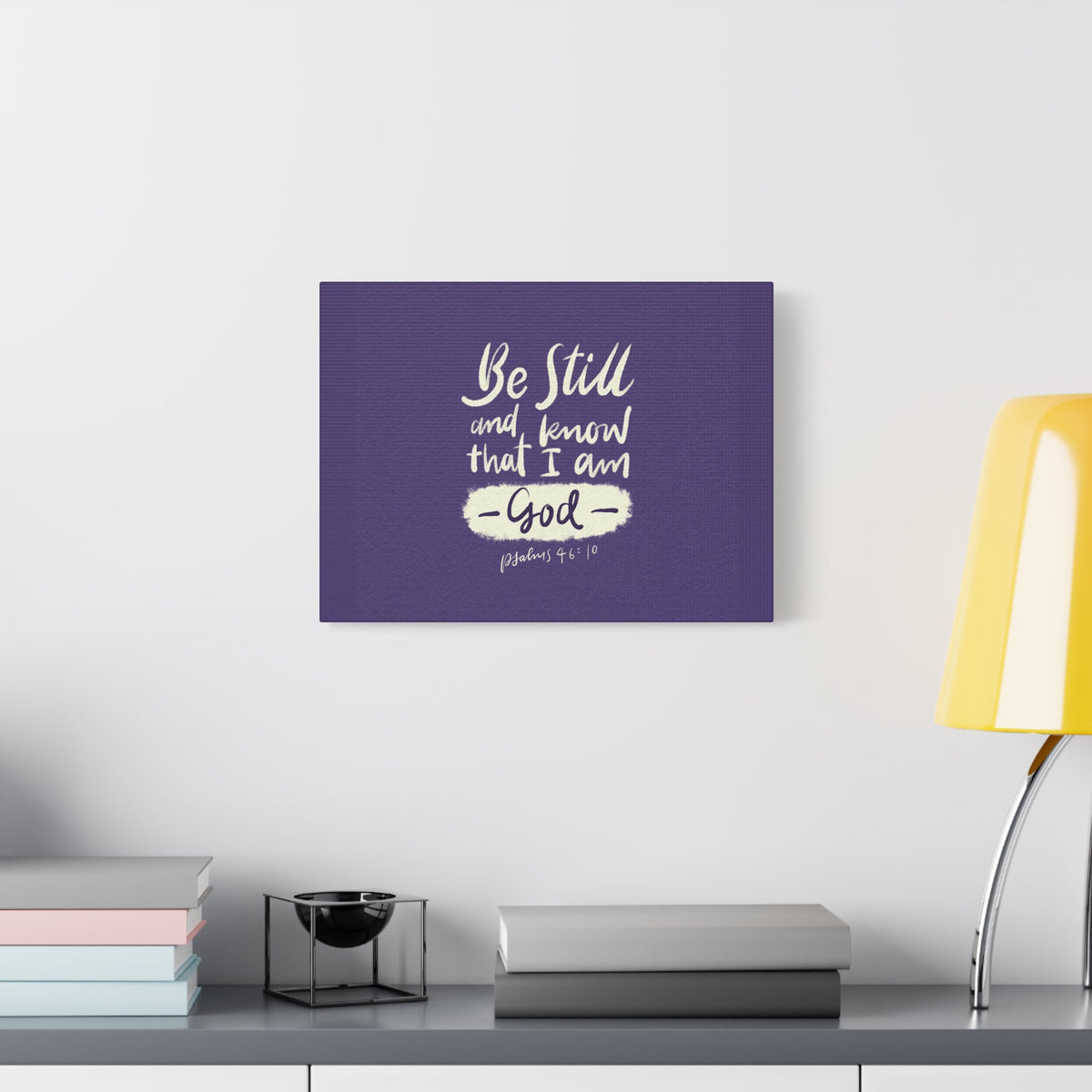 Scripture Walls I Am God Psalm 46:10 Bible Verse Canvas Christian Wall Art Ready to Hang-Express Your Love Gifts