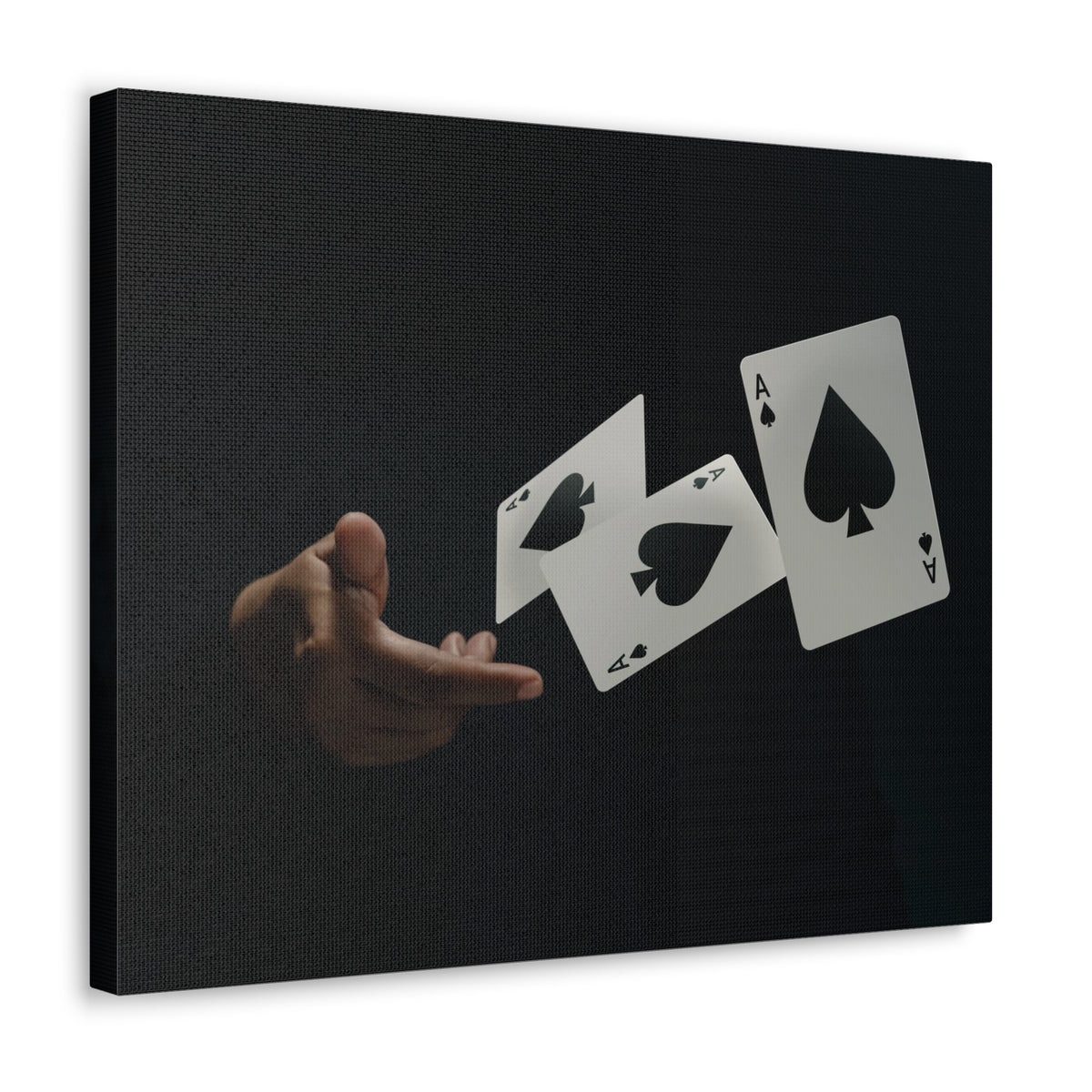Magician Throwing Ace of Spades Playing Card Canvas Wall Art for Home Decor Ready-to-Hang-Express Your Love Gifts