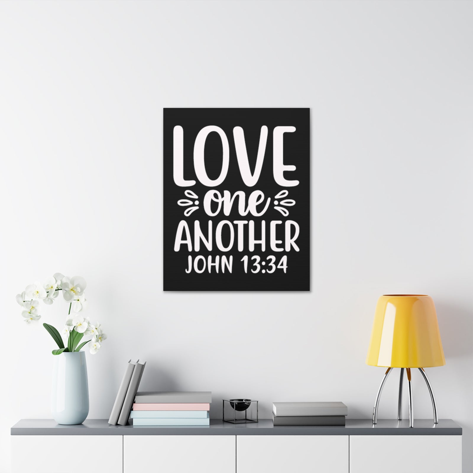 Scripture Walls John 13:34 Love One Another Bible Verse Canvas Christian Wall Art Ready to Hang Unframed-Express Your Love Gifts
