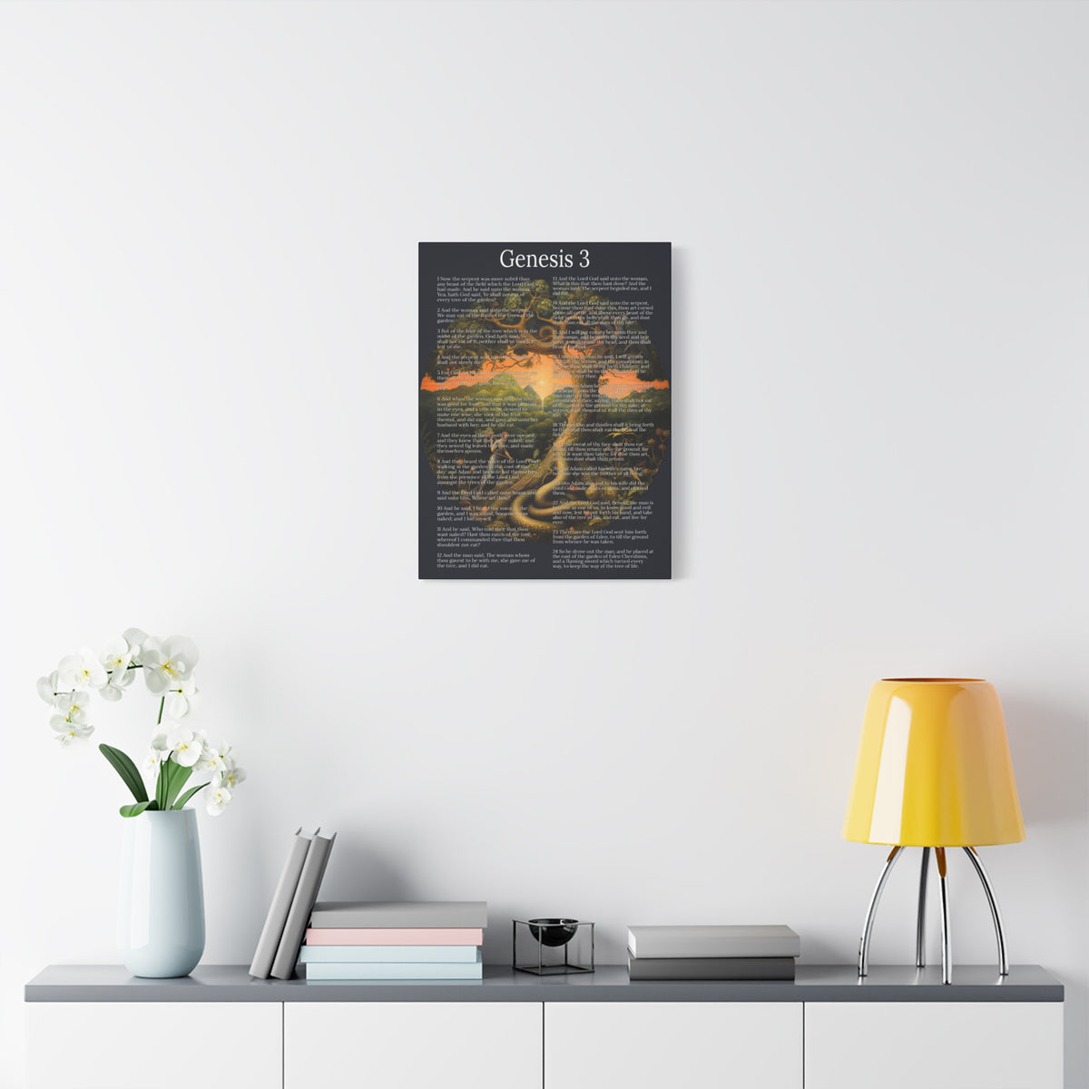 Scripture Walls Fall of Man Genesis 3 Chapter Christian Wall Art Print Ready to Hang Unframed-Express Your Love Gifts