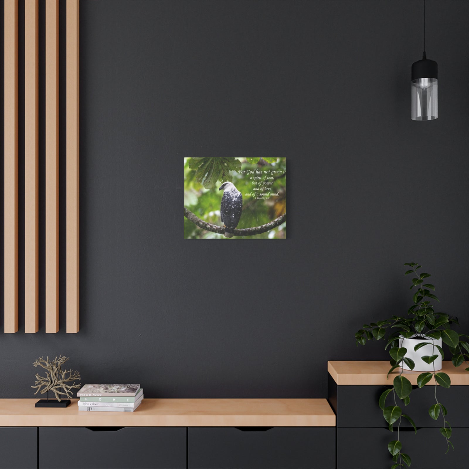 Scripture Canvas A Sound Mind 1 Timothy 1:7 Christian Wall Art Bible Verse Print Ready to Hang-Express Your Love Gifts