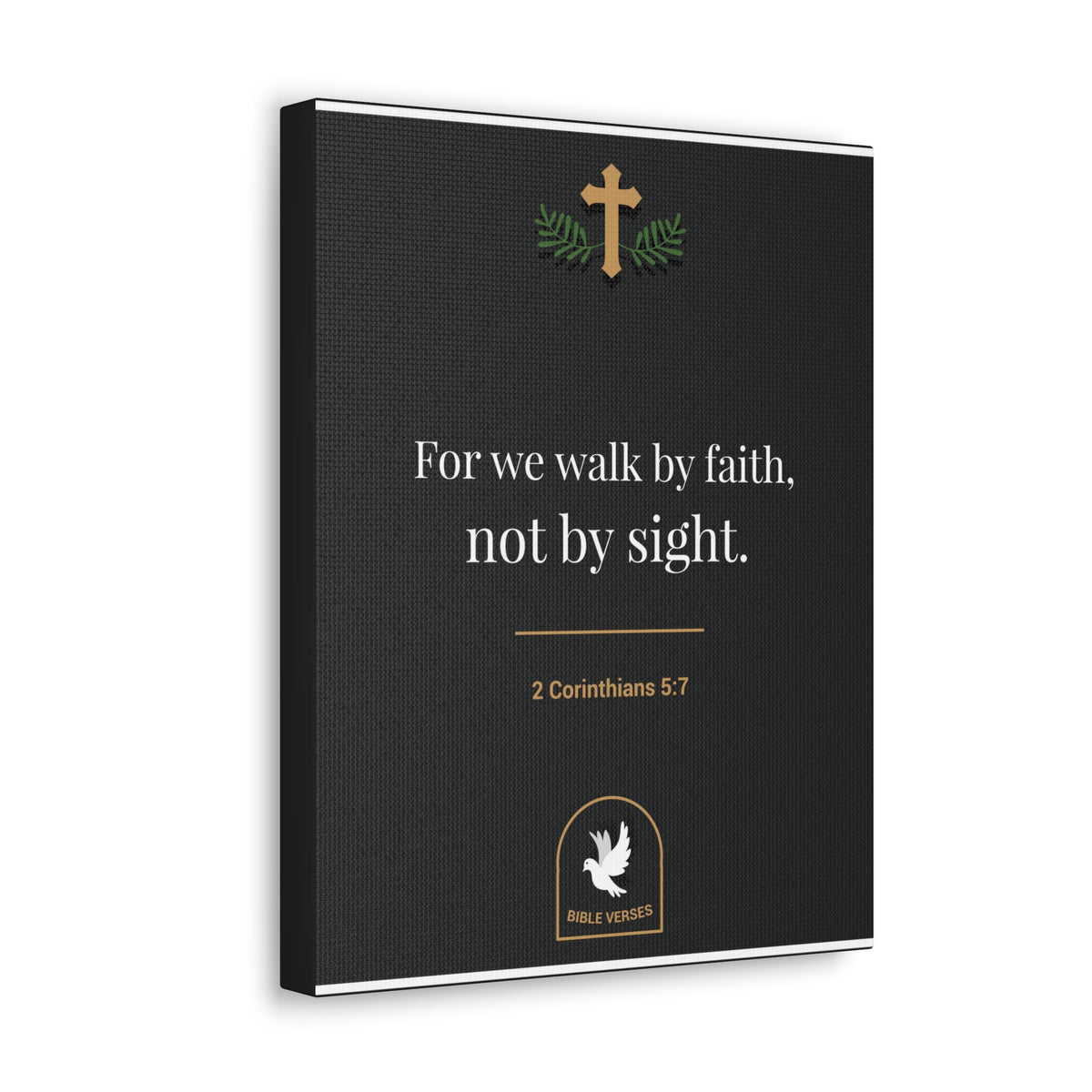 Scripture Walls For We Walk By Faith 2 Corinthians 5:7 Bible Verse Canvas Christian Wall Art Ready To Hang-Express Your Love Gifts