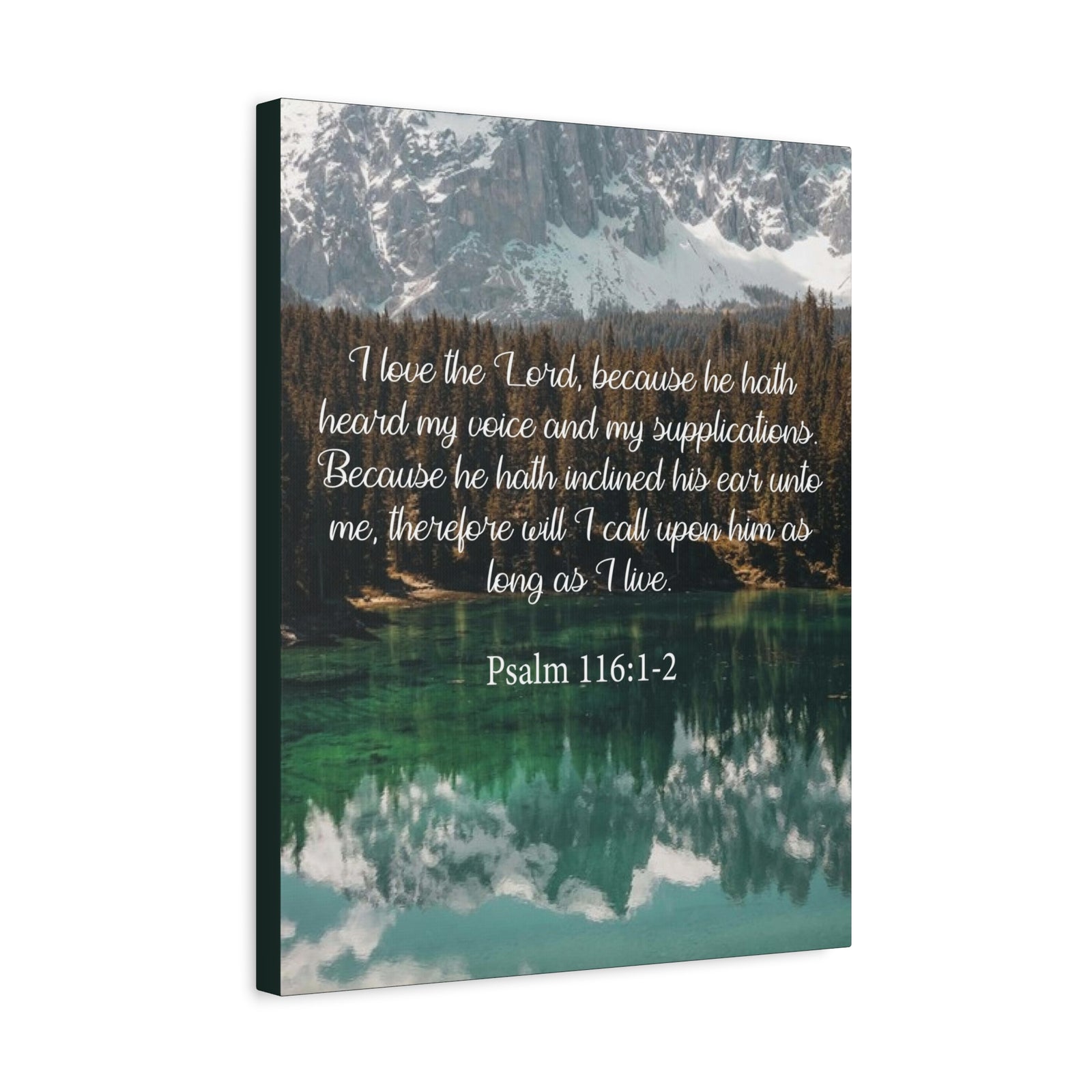 Bible Verse Canvas I Love The Lord Psalm 116:1-2 Christian Home Décor Wall Art Scripture Ready to Hang Faith Print-Express Your Love Gifts