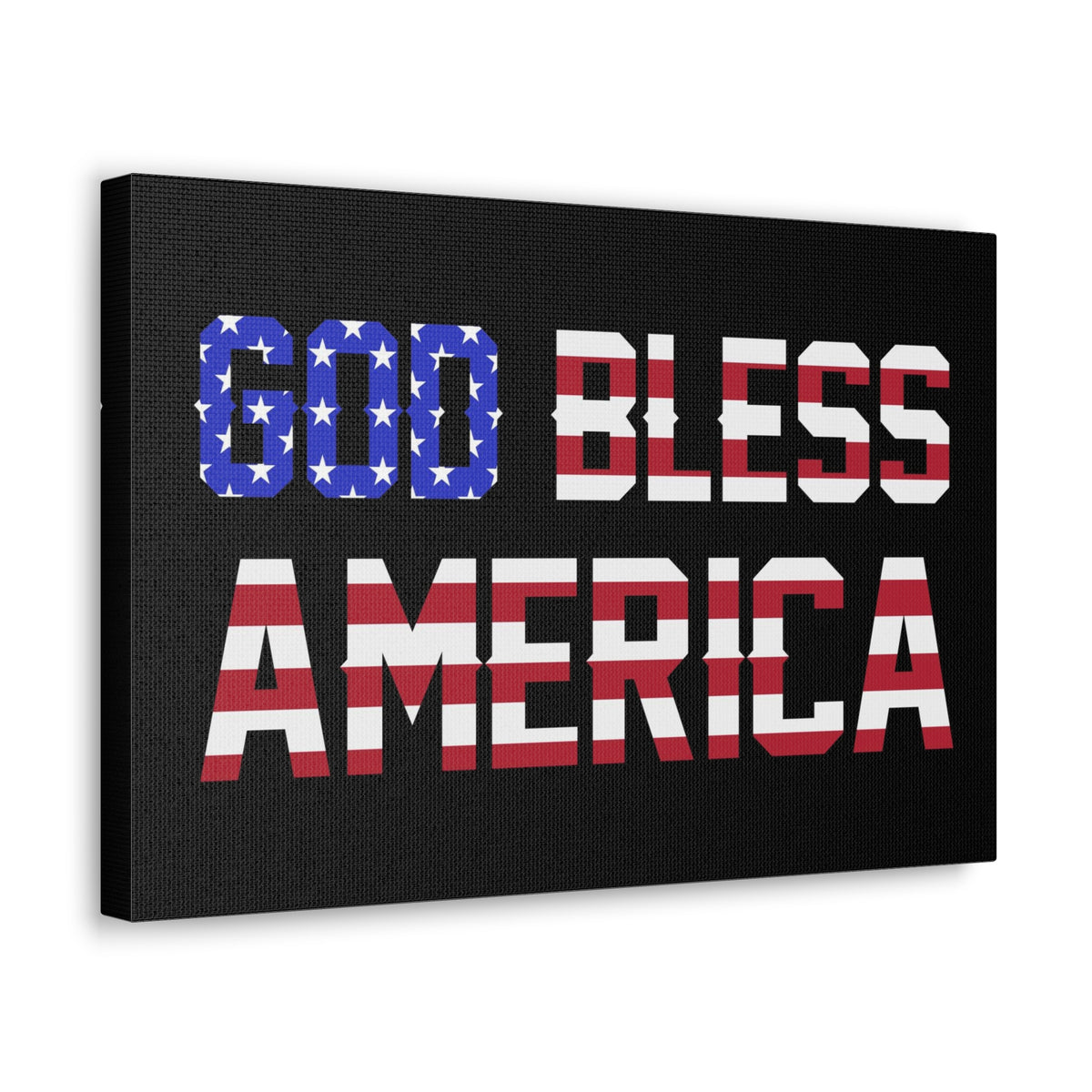 God Bless America American Flag Canvas Wall Art for Home Decor Ready-to-Hang-Express Your Love Gifts
