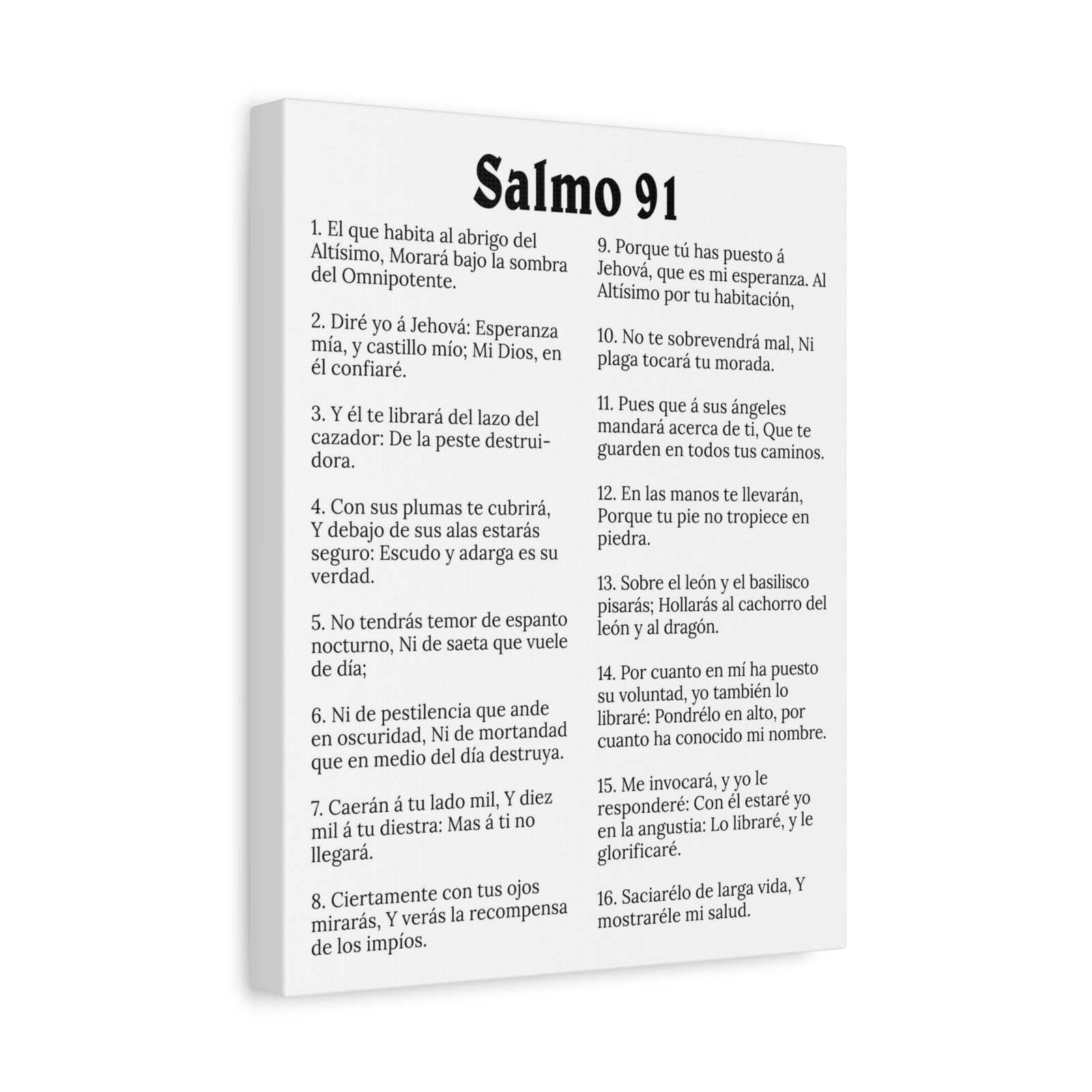Scripture Walls Salmo 91 White Christian Wall Art Print Ready to Hang Unframed-Express Your Love Gifts