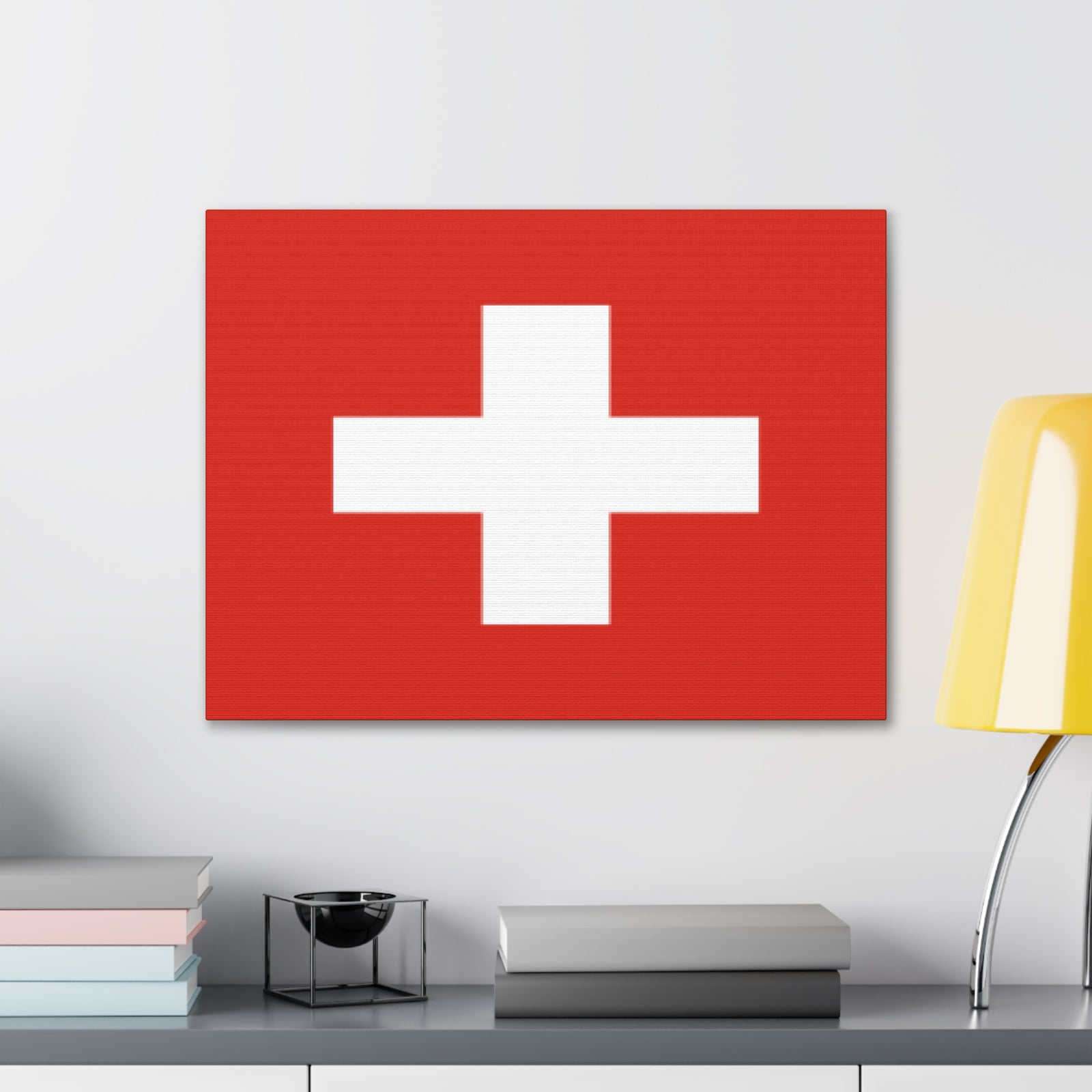 Switzerland Country Flag Canvas Vibrant Wall Art Unframed Home Decor-Express Your Love Gifts