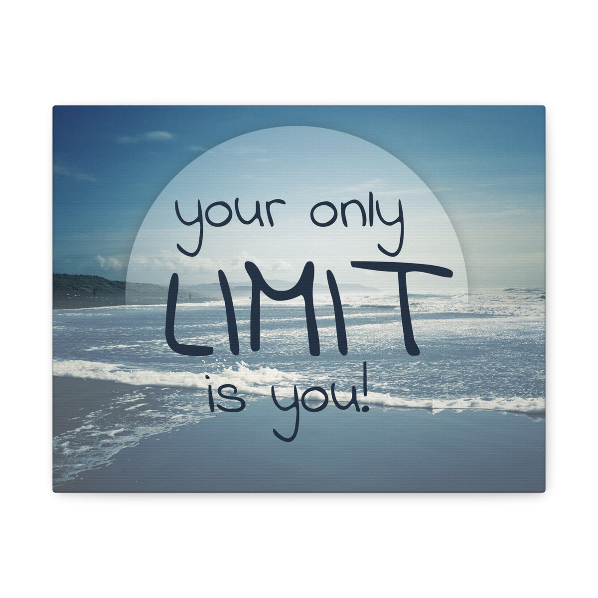 Inspirational Quote Canvas Your Only Limit Is You Wall Art Motivational Motto Inspiring Prints Artwork Decor Ready to Hang-Express Your Love Gifts