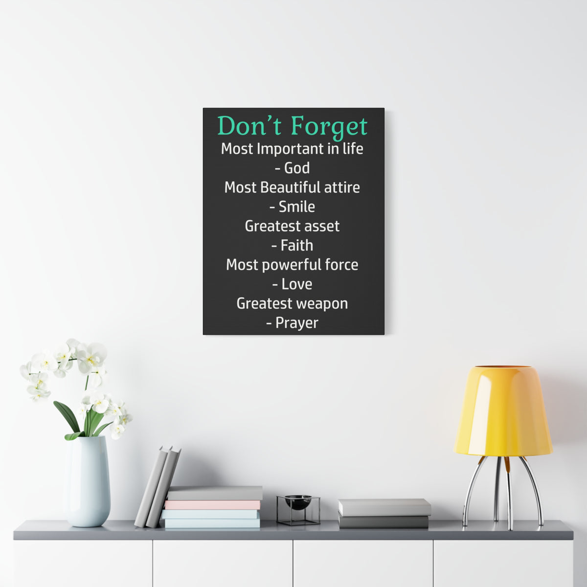 Inspirational Wall Art Don't Forget In Life Motivation Wall Decor for Home Office Gym Inspiring Success Quote Print Ready to Hang-Express Your Love Gifts