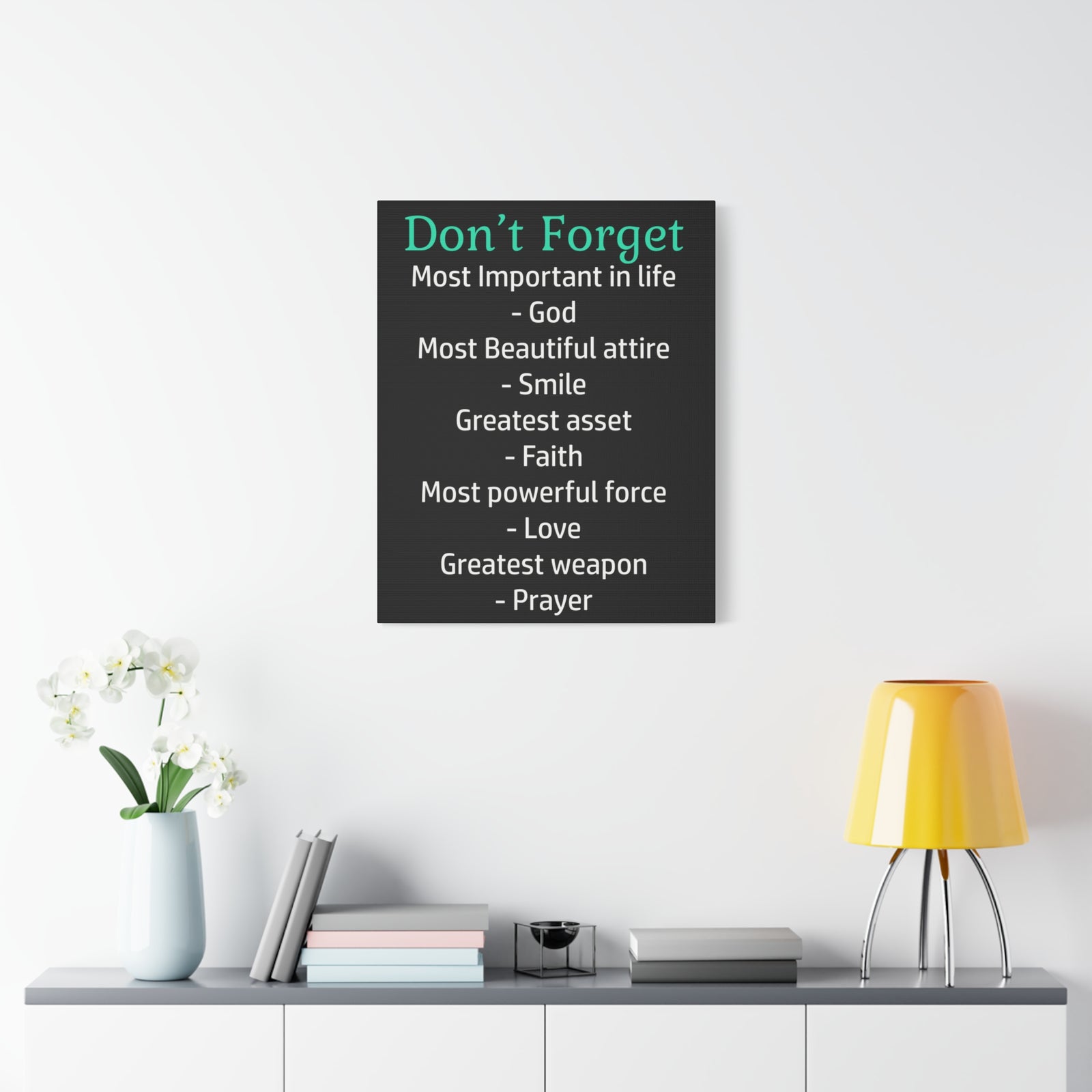 Inspirational Wall Art Don't Forget In Life Motivation Wall Decor for Home Office Gym Inspiring Success Quote Print Ready to Hang-Express Your Love Gifts