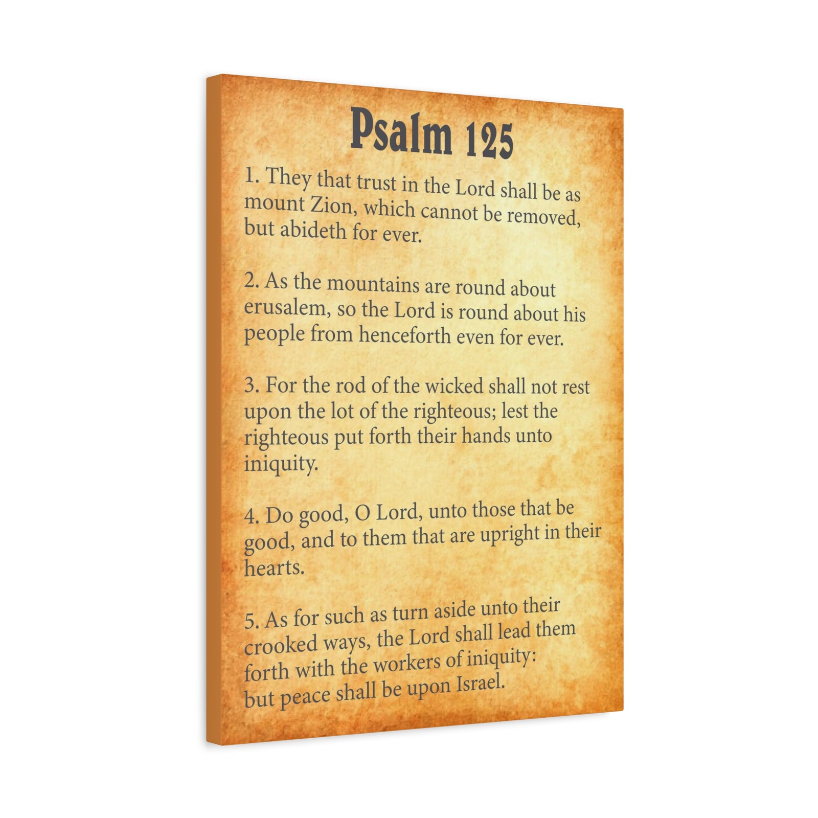 Scripture Walls Psalm 125 Gold Bible Chapter Canvas Christian Wall Art Ready to Hang-Express Your Love Gifts