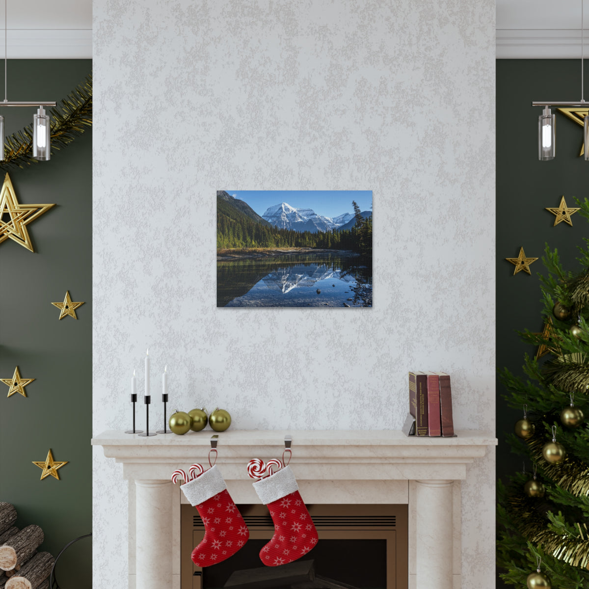 Mystic Forest Mountain Nature Wilderness Photography Canvas Wall Art for Home Decor Ready-to-Hang-Express Your Love Gifts