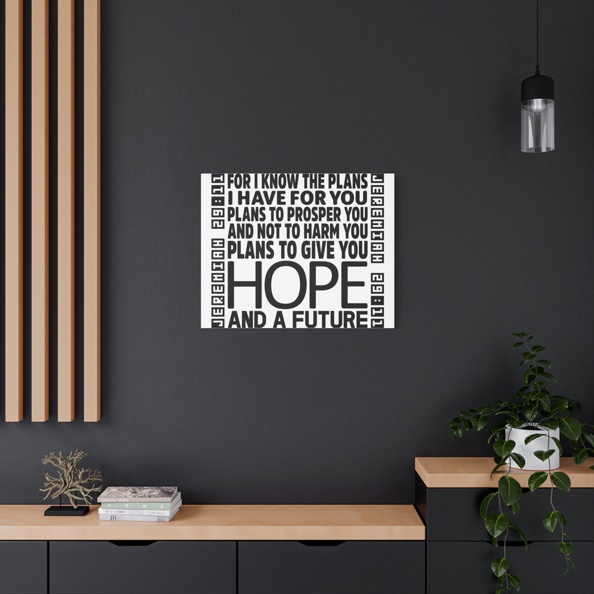 Scripture Walls Jeremiah 29:11 Hope and Future Bible Verse Canvas Christian Wall Art Ready to Hang Unframed-Express Your Love Gifts