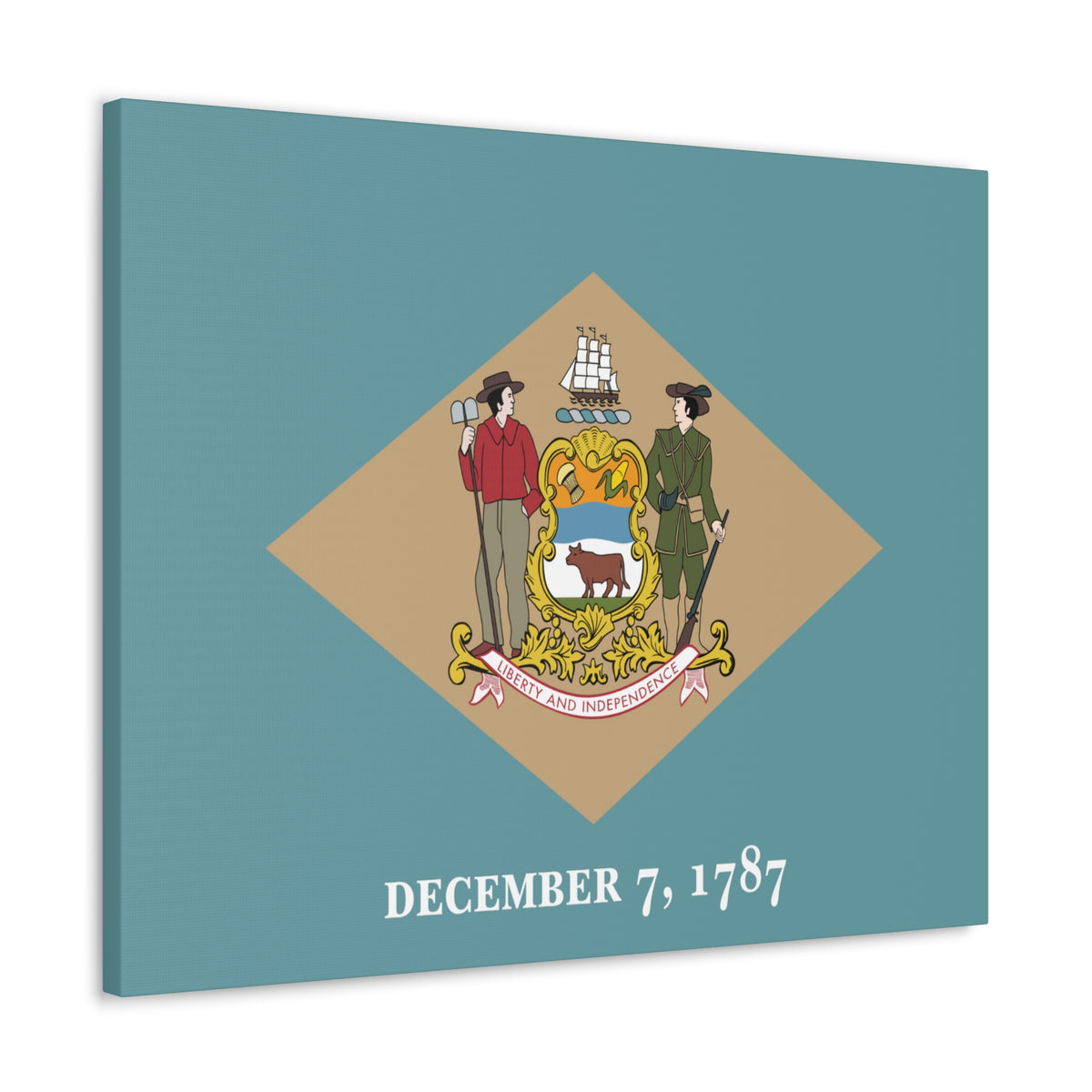 Delaware State Flag Canvas Vibrant Wall Art Unframed Home Decor-Express Your Love Gifts
