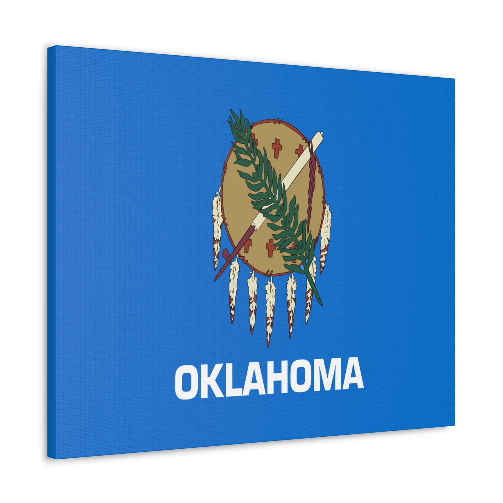 Oklahoma Stage Flag Canvas Vibrant Wall Art Unframed Home Decor-Express Your Love Gifts