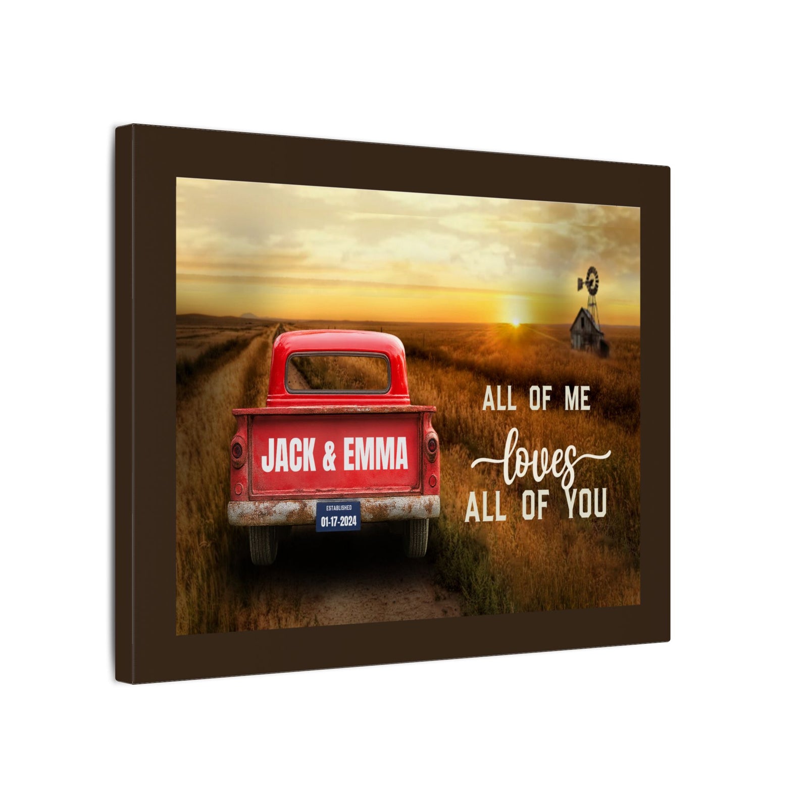 Personalized All of Me Loves All of You Custom Canvas Wall Art-Express Your Love Gifts