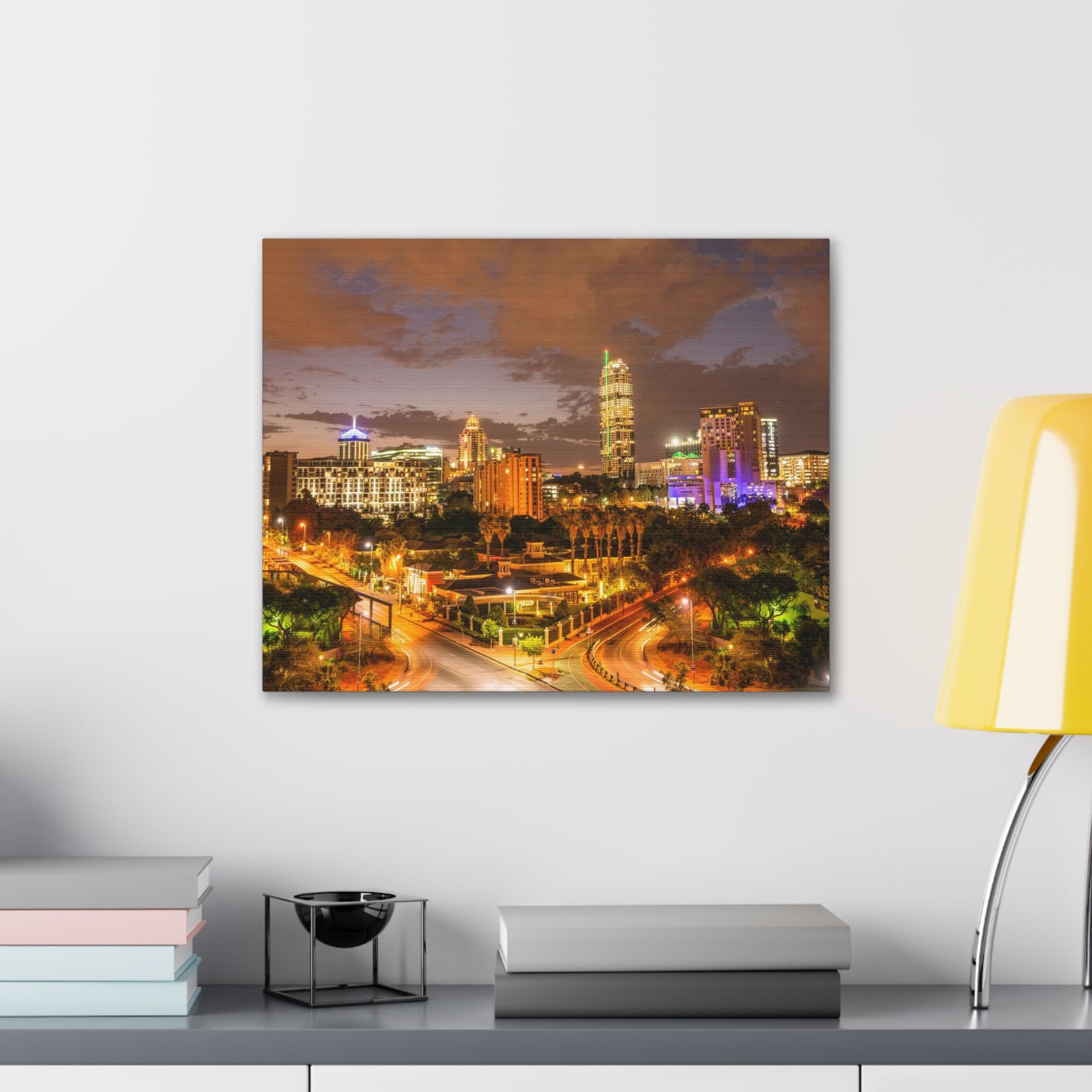 Johannesburg Night Skyline Canvas Artwork High-Quality Breathtaking Stunning Cityscape for Home Decor Ready to Hang-Express Your Love Gifts