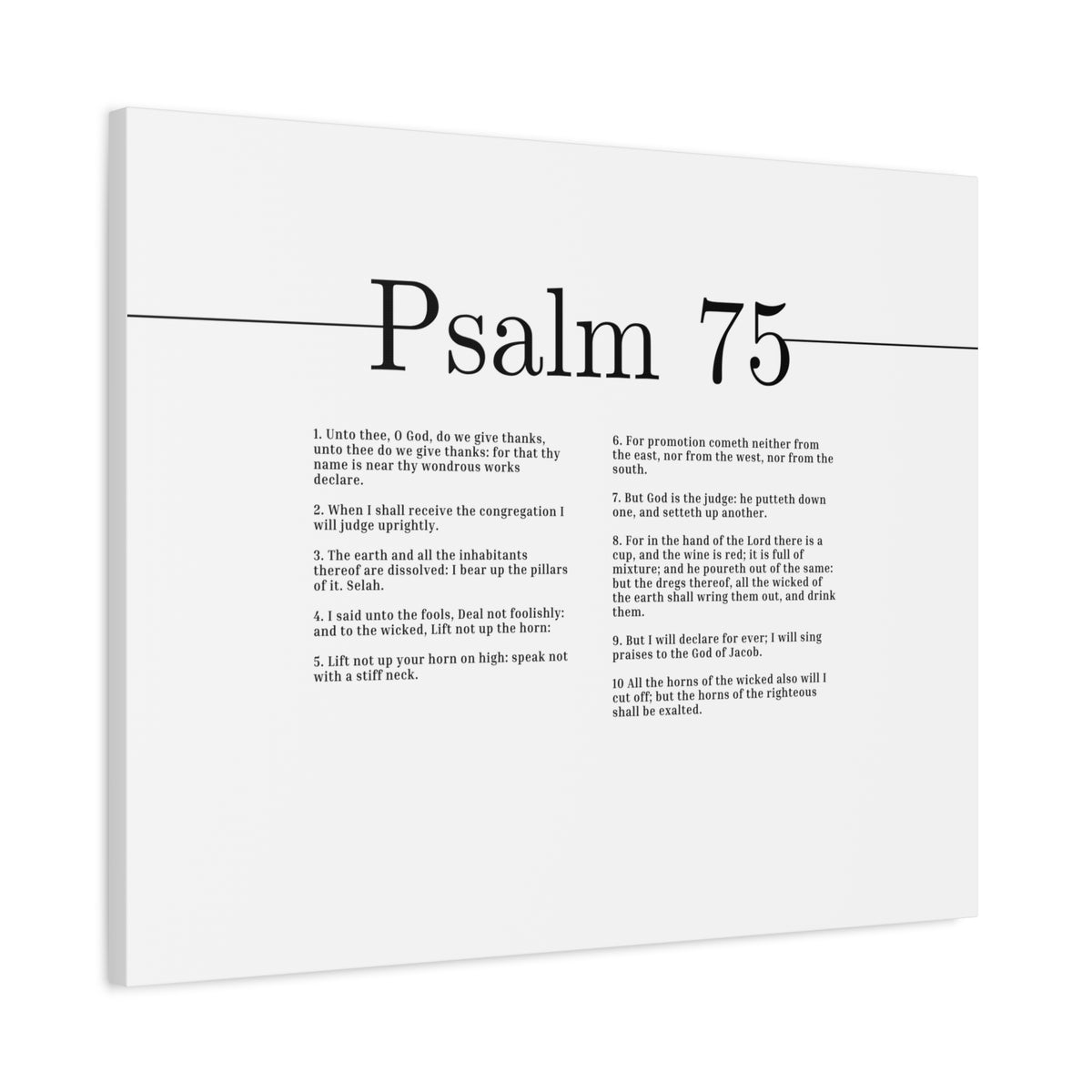 Scripture Canvas God Is The Judge Psalm 75 Christian Wall Art Bible Verse Print Ready to Hang-Express Your Love Gifts