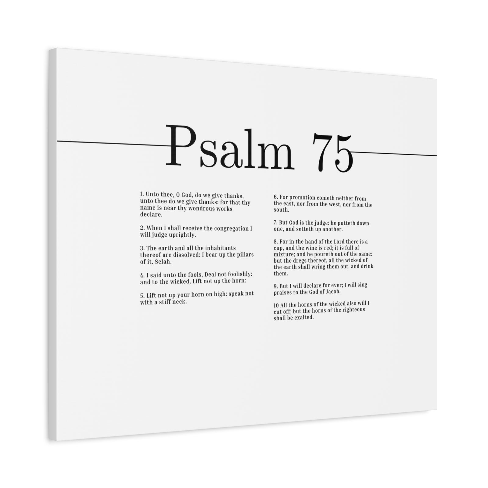 Scripture Canvas God Is The Judge Psalm 75 Christian Wall Art Bible Verse Print Ready to Hang-Express Your Love Gifts