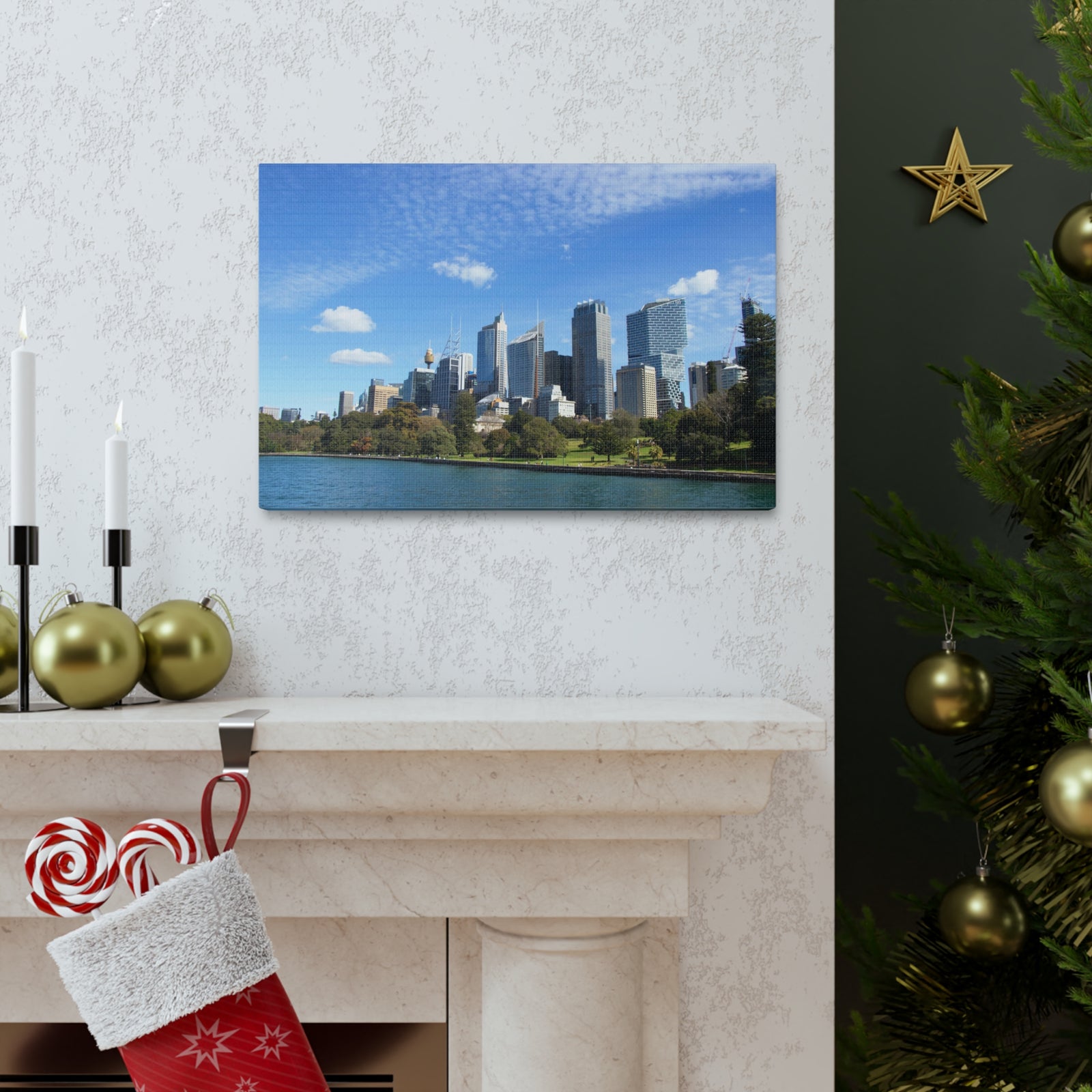 Sydney Daytime Skyline Canvas Artwork High-Quality Breathtaking Stunning Cityscape for Home Decor Ready to Hang-Express Your Love Gifts