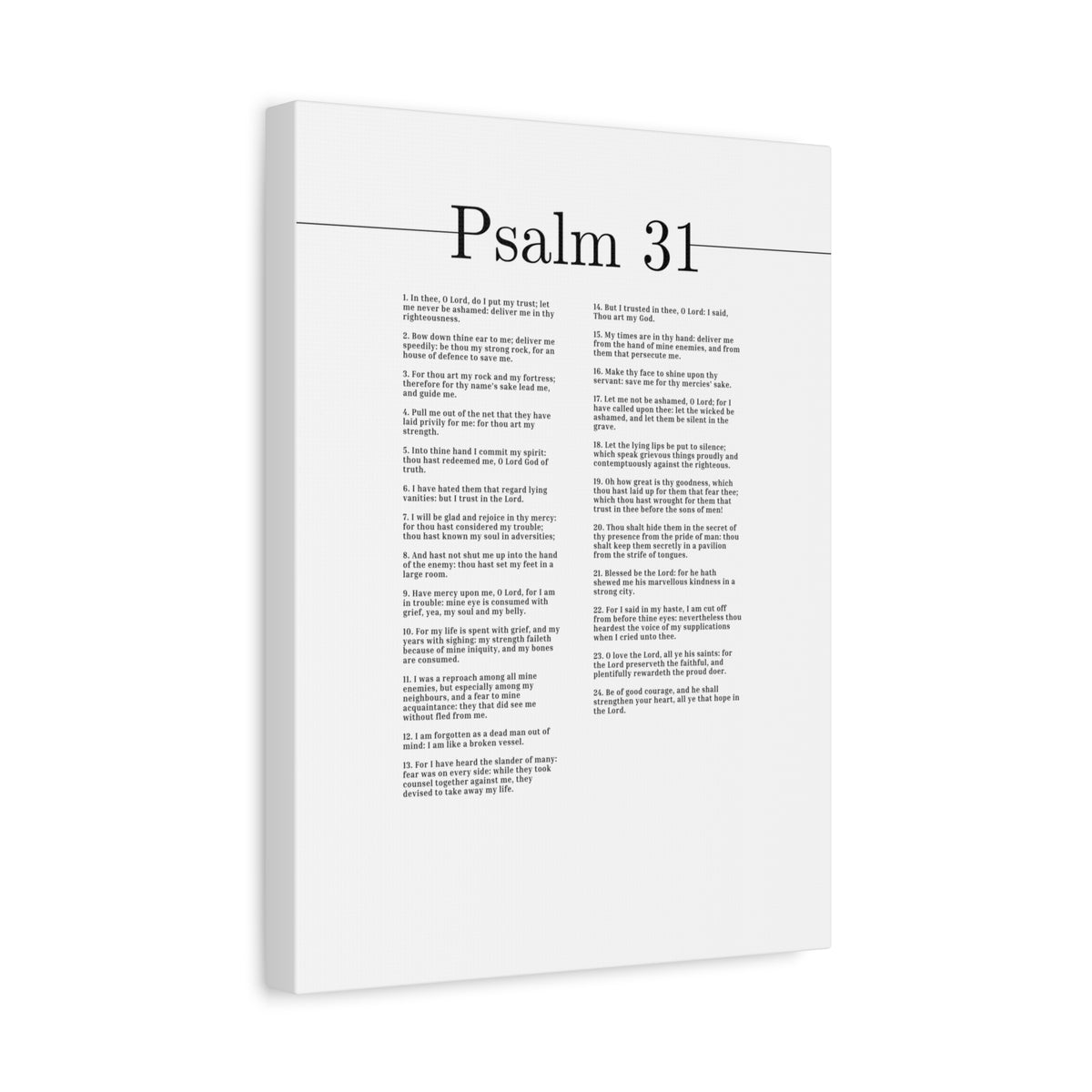 Scripture Canvas O Lord God Of Truth Psalm 31 Christian Wall Art Bible Verse Print Ready to Hang-Express Your Love Gifts