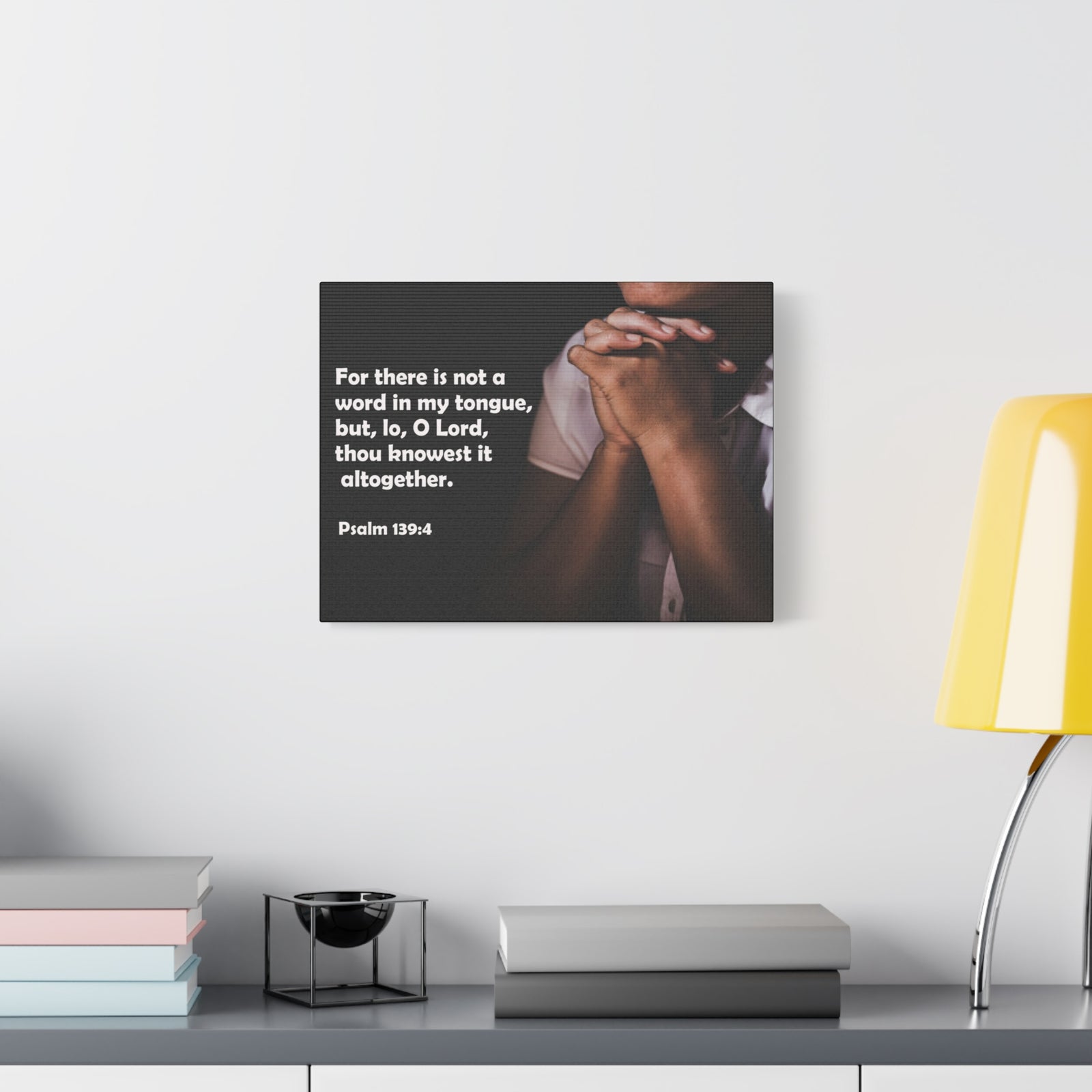 Bible Verse Canvas For There is Not a Word Psalm 139:4 Christian Home Décor Wall Art Scripture Ready to Hang Faith Print-Express Your Love Gifts