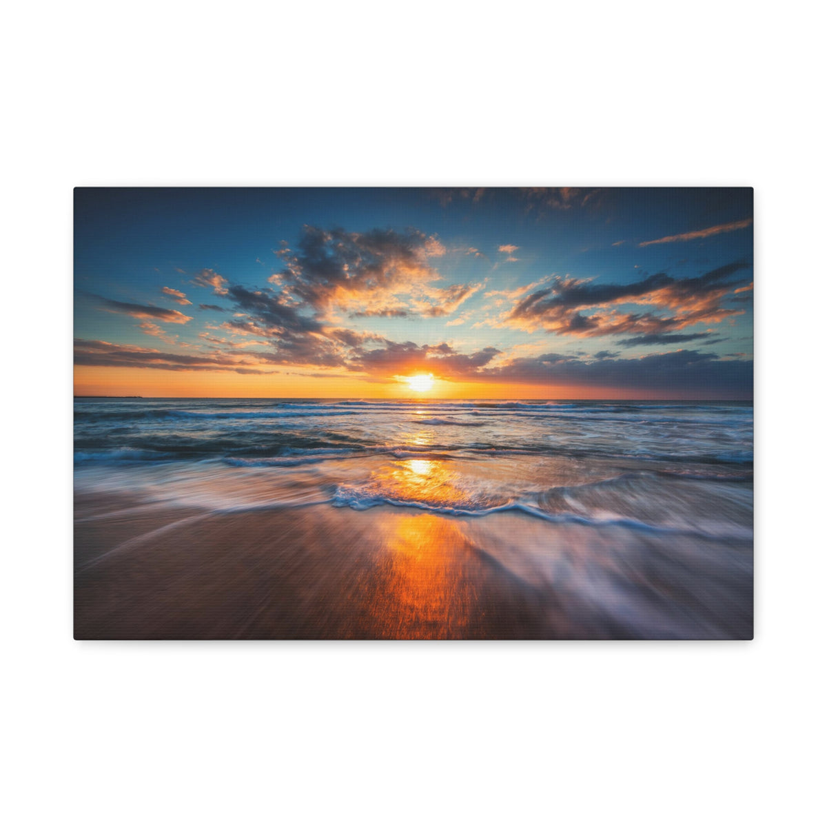 Sunrise Over The Sea Ocean Canvas Wall Art for Home Decor Ready-to-Hang-Express Your Love Gifts
