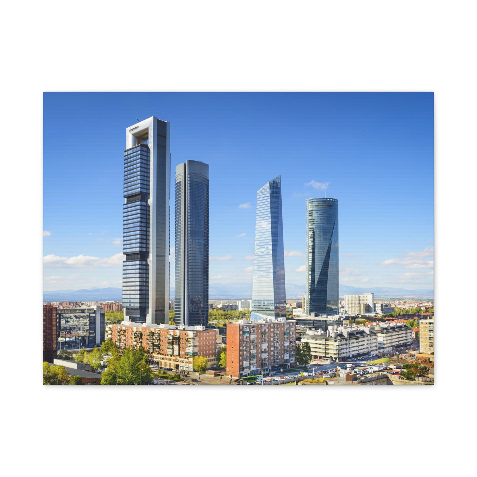 Madrid Daytime Skyline Canvas Artwork High-Quality Breathtaking Stunning Cityscape for Home Decor Ready to Hang-Express Your Love Gifts