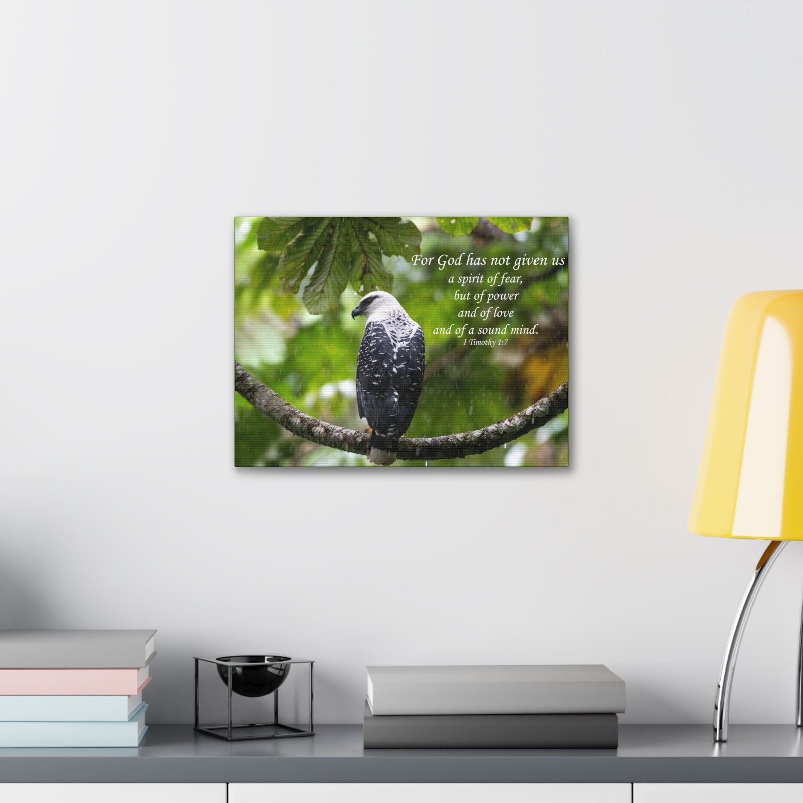 Scripture Canvas A Sound Mind 1 Timothy 1:7 Christian Wall Art Bible Verse Print Ready to Hang-Express Your Love Gifts