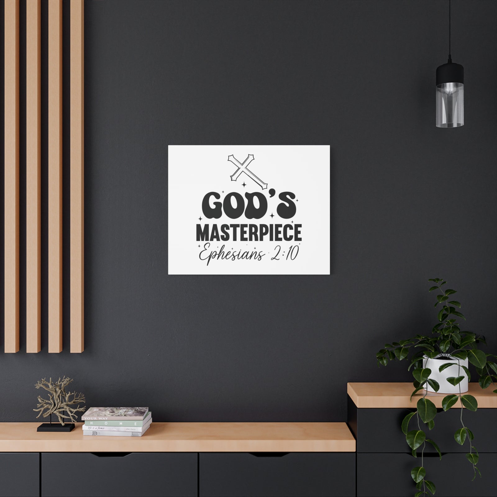 Scripture Walls Ephesians 2:10 You are God's Masterpiece Bible Verse Canvas Christian Wall Art Ready to Hang Unframed-Express Your Love Gifts