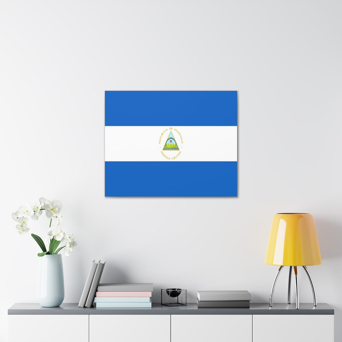Nicaragua Country Flag Canvas Vibrant Wall Art Unframed Home Decor-Express Your Love Gifts