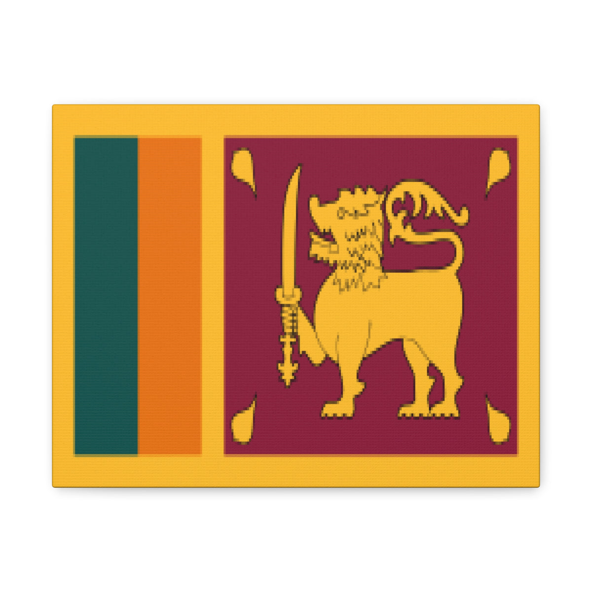 Sri Lanka Country Flag Canvas Vibrant Wall Art Unframed Home Decor-Express Your Love Gifts