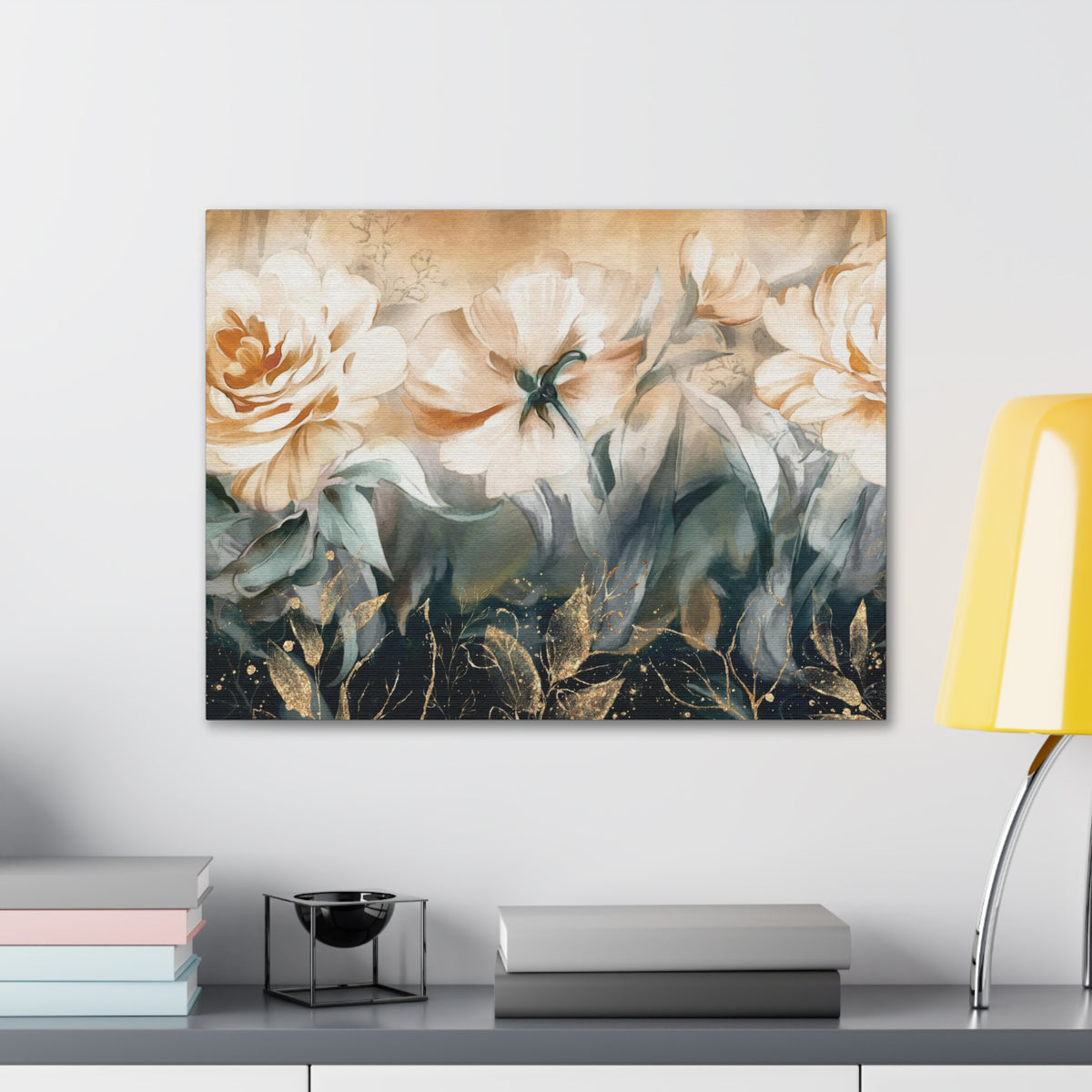 Oil Painting With Flower Rose Peonies Flower Canvas Wall Art for Home Decor Ready-to-Hang-Express Your Love Gifts