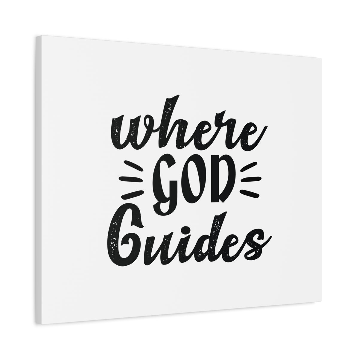 Scripture Canvas Where God Guides Psalms 32:8 Christian Wall Art Bible Verse Print Ready to Hang-Express Your Love Gifts