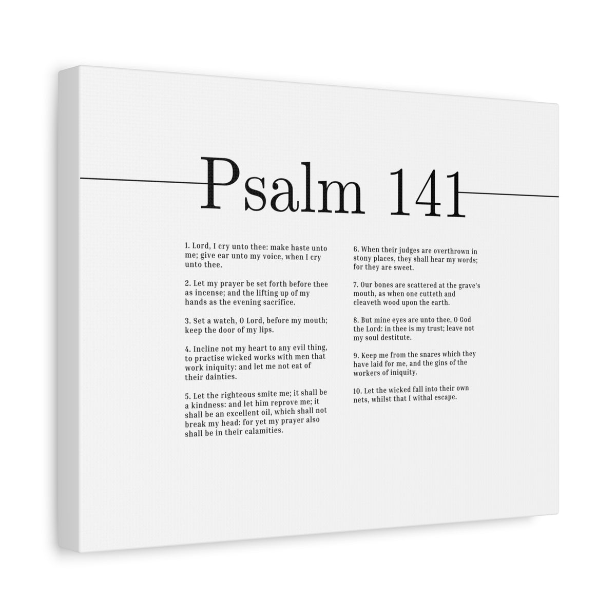 Scripture Canvas In Thee Is My Trust Psalm 141 Christian Wall Art Bible Verse Print Ready to Hang-Express Your Love Gifts