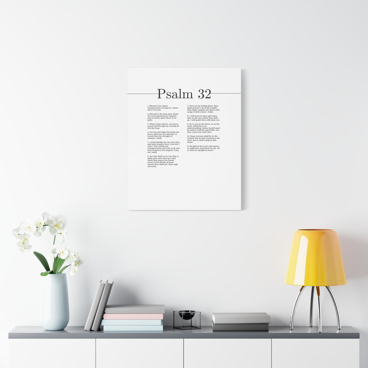 Scripture Canvas Be Glad In The Lord Psalm 32 Christian Wall Art Bible Verse Print Ready to Hang-Express Your Love Gifts