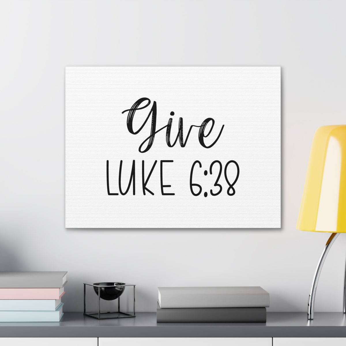Scripture Walls Luke 6:38 Give Bible Verse Canvas Christian Wall Art Ready to Hang Unframed-Express Your Love Gifts