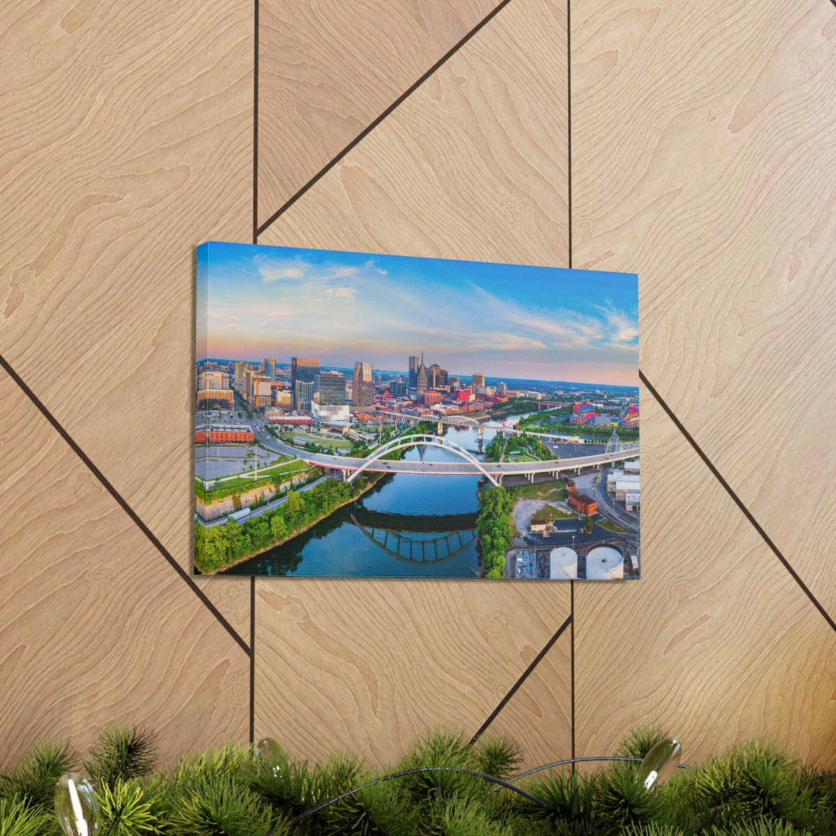 Nashville Daytime Skyline Canvas Artwork High-Quality Breathtaking Stunning Cityscape for Home Decor Ready to Hang-Express Your Love Gifts