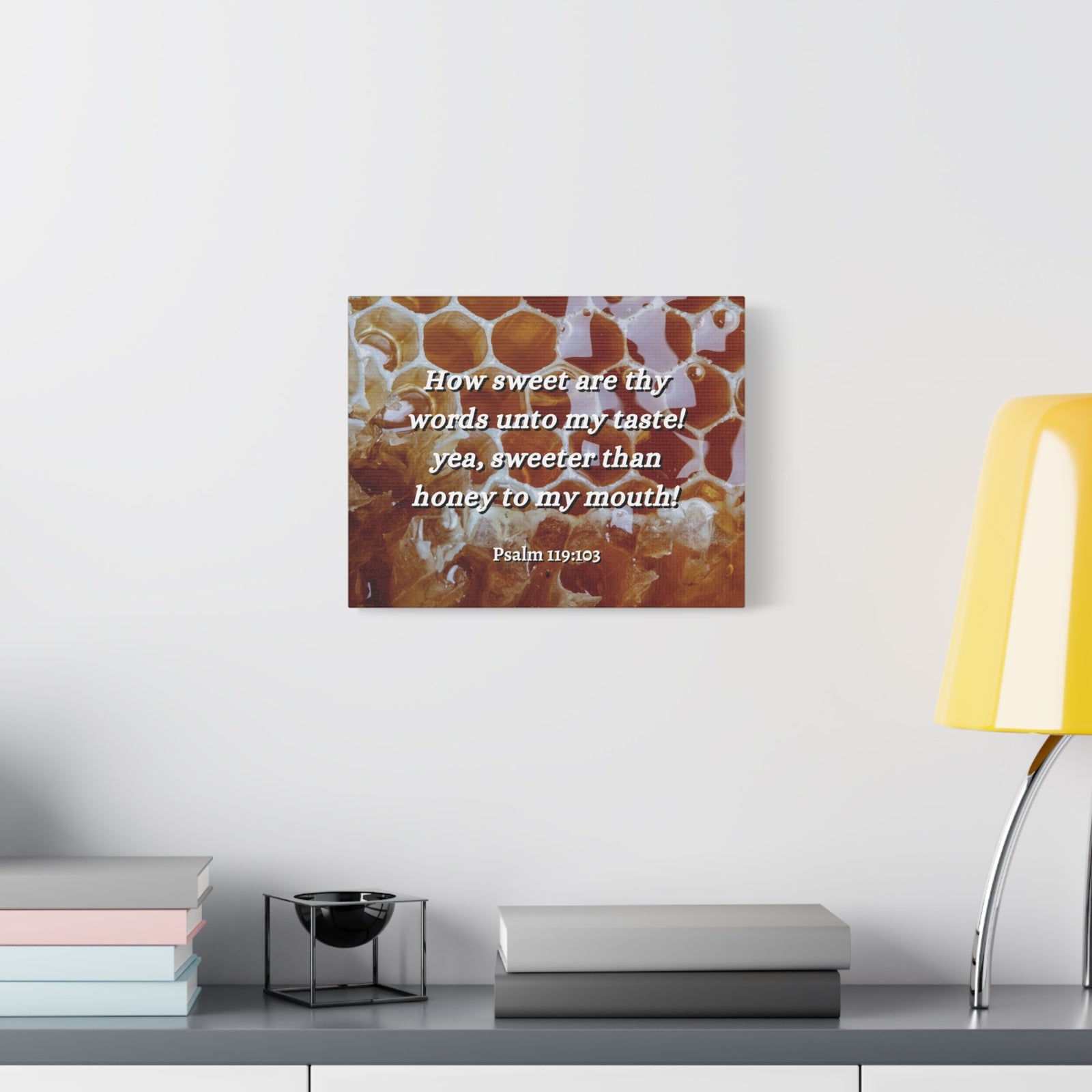 Scripture Walls Thy Words Psalm 119:103 Bible Verse Canvas Christian Wall Art Ready to Hang-Express Your Love Gifts