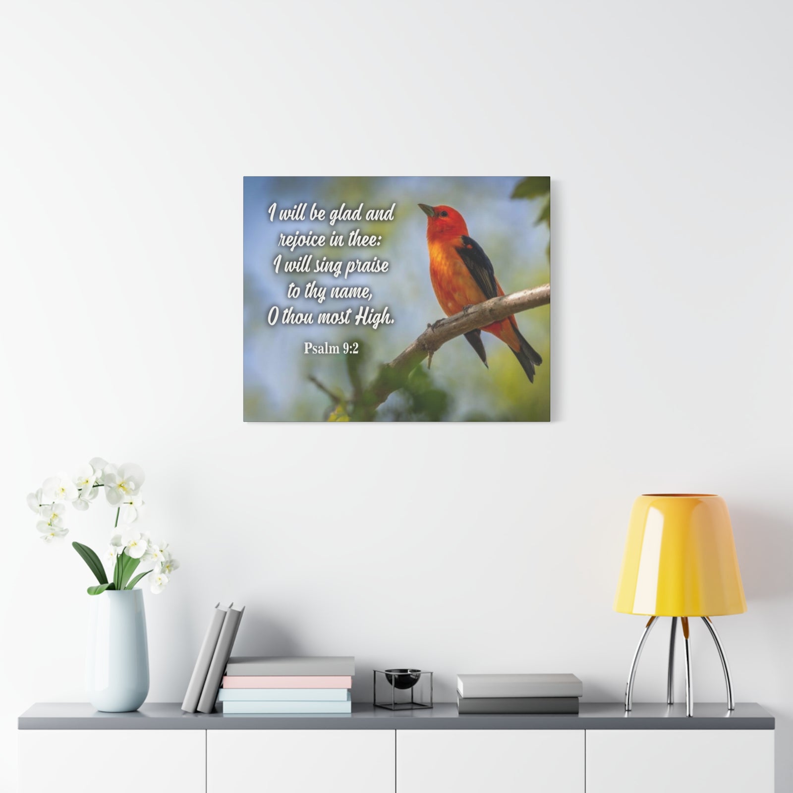 Bible Verse Canvas I WIll Sing Praise Psalm 9:2 Christian Home Decor Scripture Art-Express Your Love Gifts