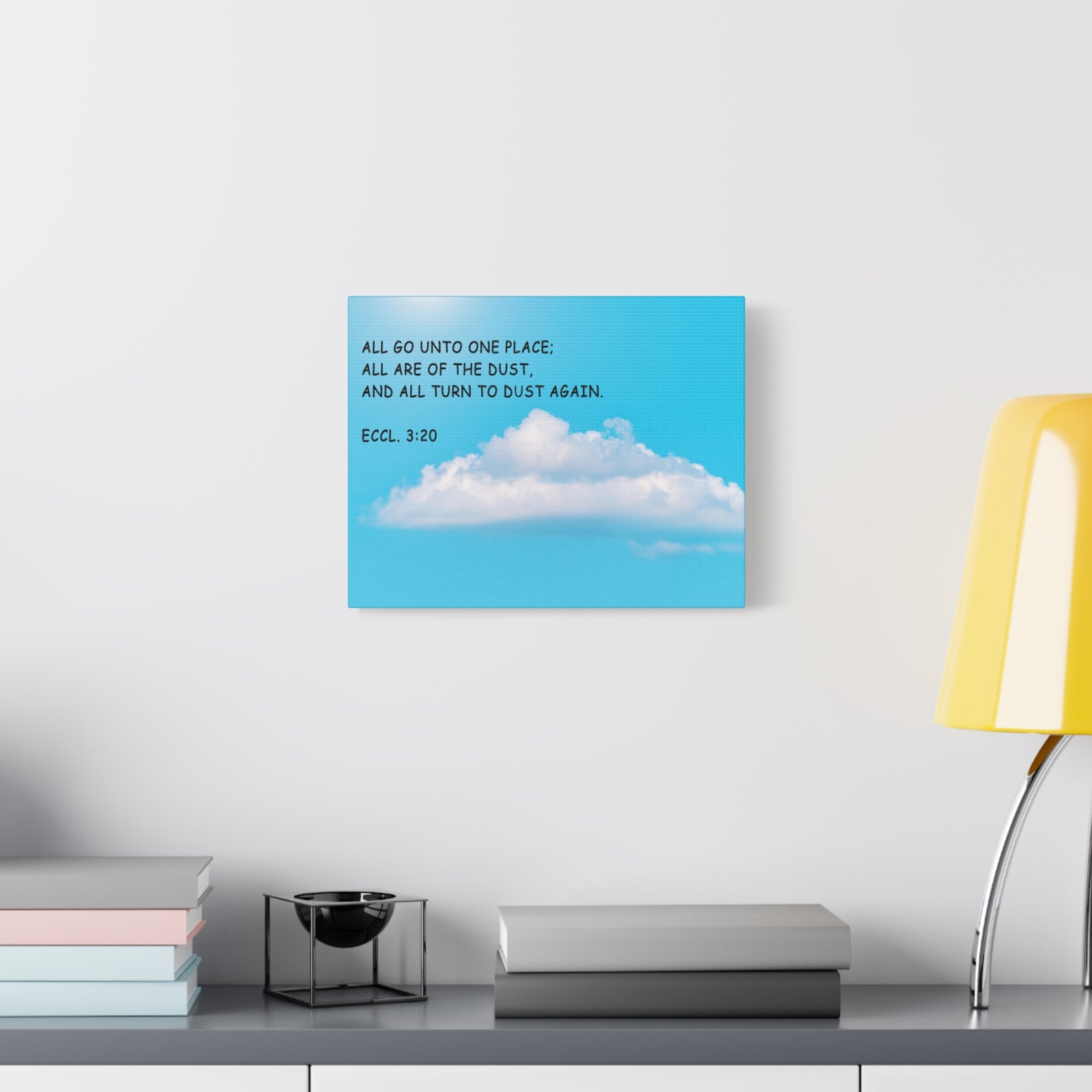 Scripture Walls Unto One Place Ecclesiastes 3:20 Bible Verse Canvas Christian Wall Art Ready to Hang-Express Your Love Gifts
