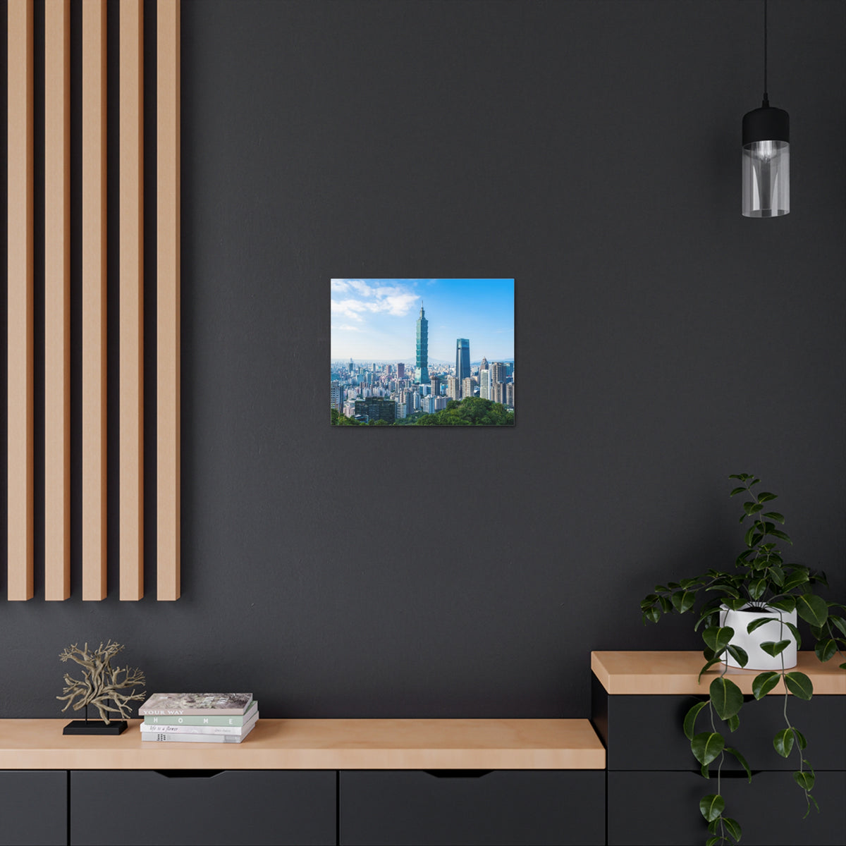 Taipei Daytime Skyline Canvas Artwork High-Quality Breathtaking Stunning Cityscape for Home Decor Ready to Hang-Express Your Love Gifts