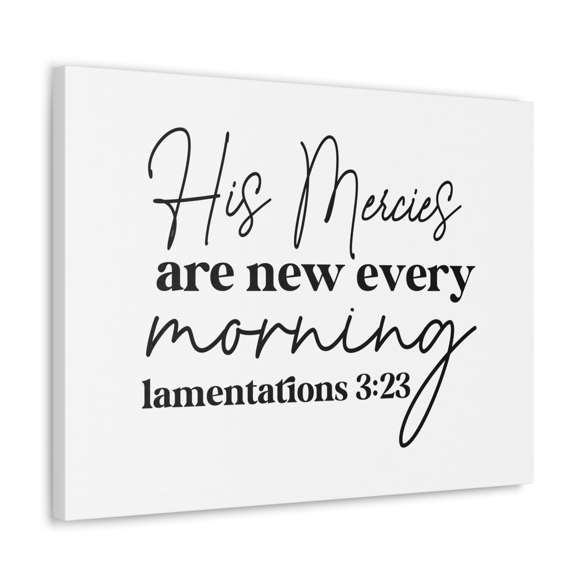 Scripture Walls Lamentations 3:23 His Mercies Bible Verse Canvas Christian Wall Art Ready to Hang Unframed-Express Your Love Gifts