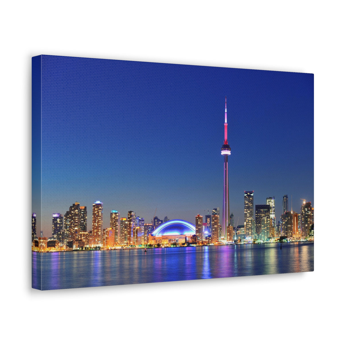 Toronto Night Skyline Canvas Artwork High-Quality Breathtaking Stunning Cityscape for Home Decor Ready to Hang-Express Your Love Gifts