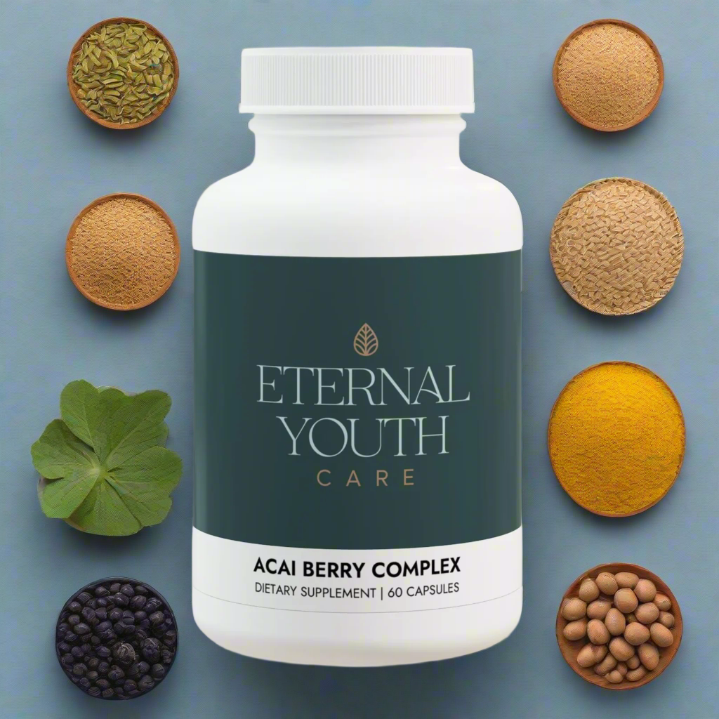 Eternal Youth Acai Berry Complex Supplement – Digestive Health & Regularity Support Non-GMO, Vegan (60 Capsules)-Express Your Love Gifts