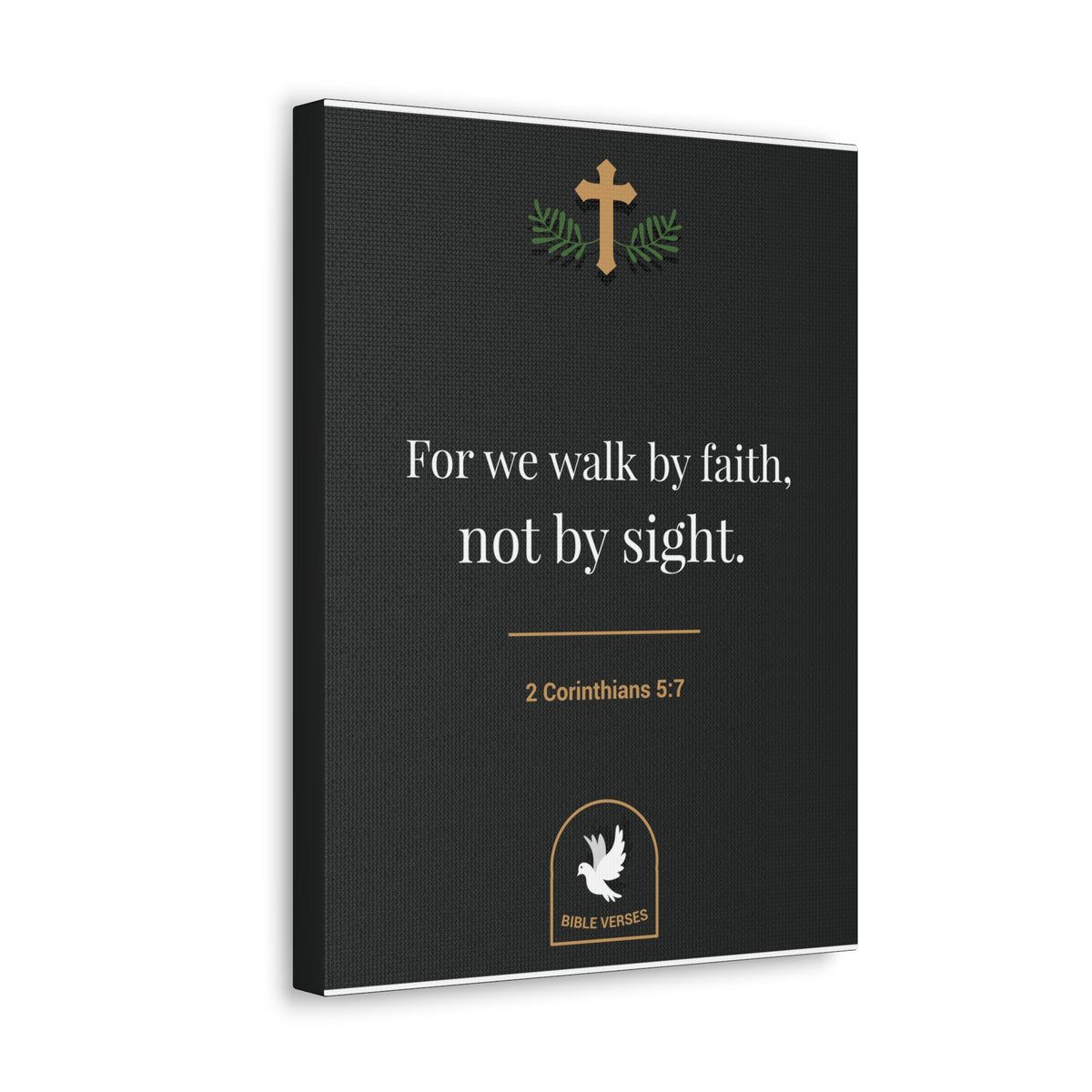 Scripture Walls For We Walk By Faith 2 Corinthians 5:7 Bible Verse Canvas Christian Wall Art Ready To Hang-Express Your Love Gifts