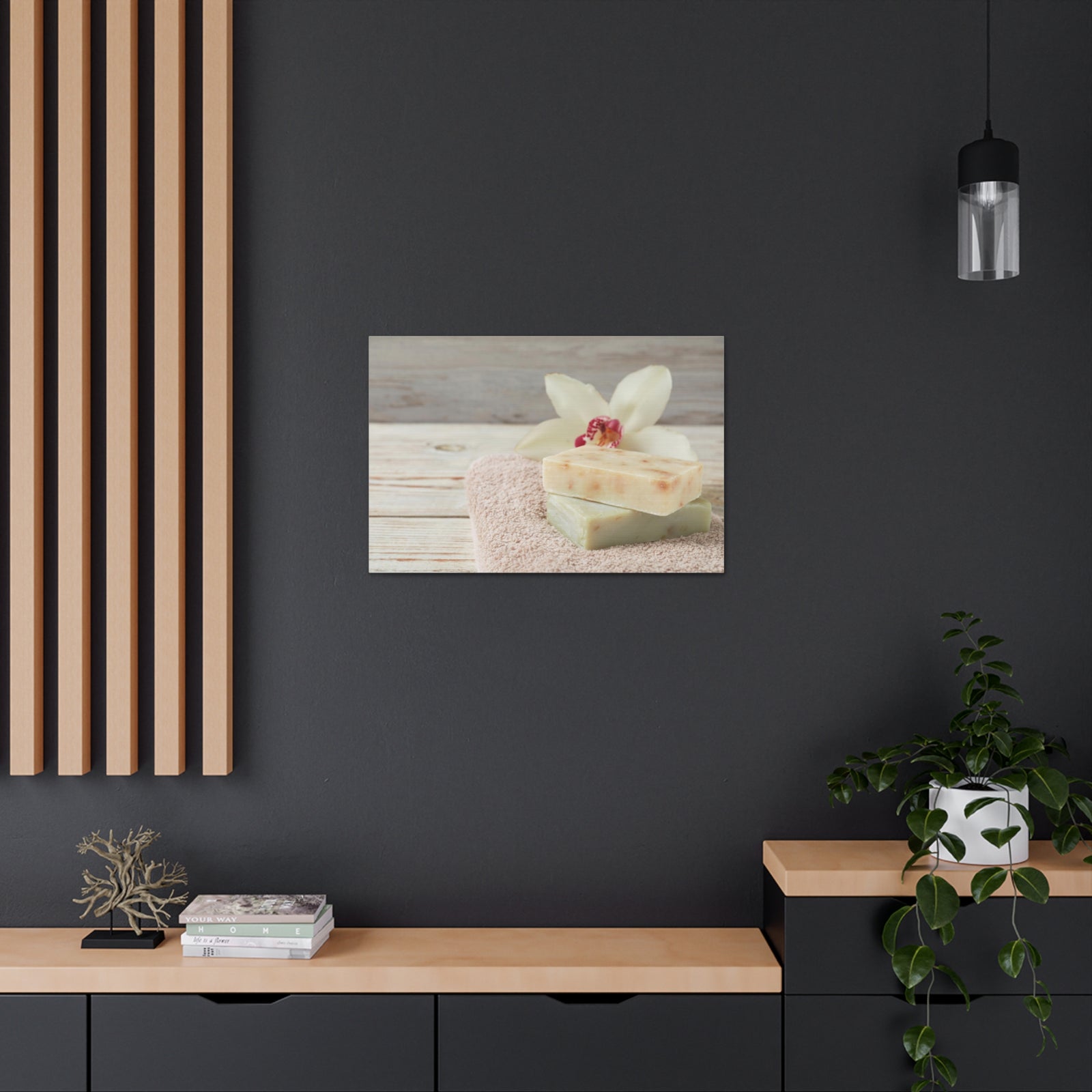 Terry Towel and Lily Forest Floral Nature Photography Canvas Wall Art for Home Decor Ready-to-Hang-Express Your Love Gifts