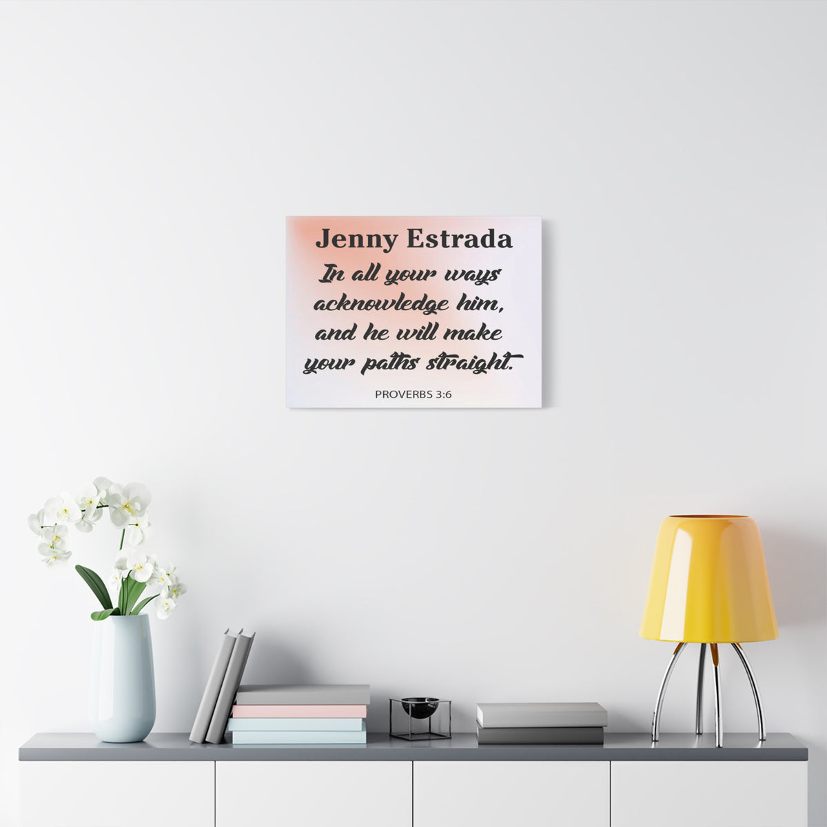Pesronalized Proverbs 3:6 Canvas Gallery Wraps-Express Your Love Gifts