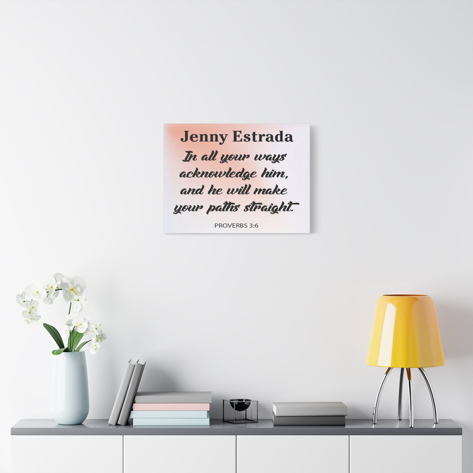 Pesronalized Proverbs 3:6 Canvas Gallery Wraps-Express Your Love Gifts