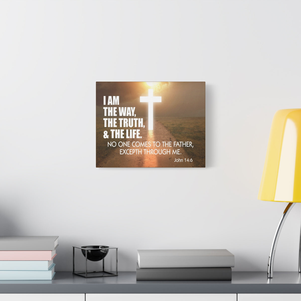 Bible Verse Canvas I Am The Way John 14:6 Wall Art Christian Home Decor-Express Your Love Gifts